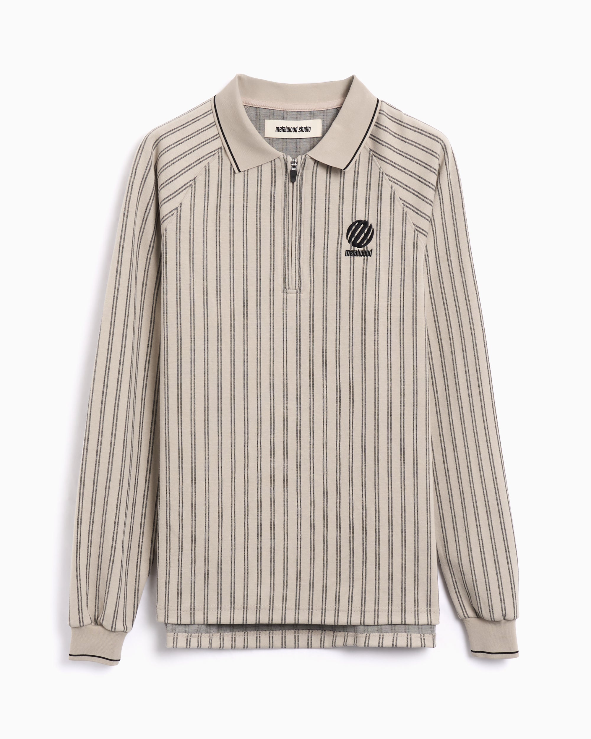 Polo shirts Metalwood LS Striped Men's Polo Shirt - MWS25-04-11-TAN