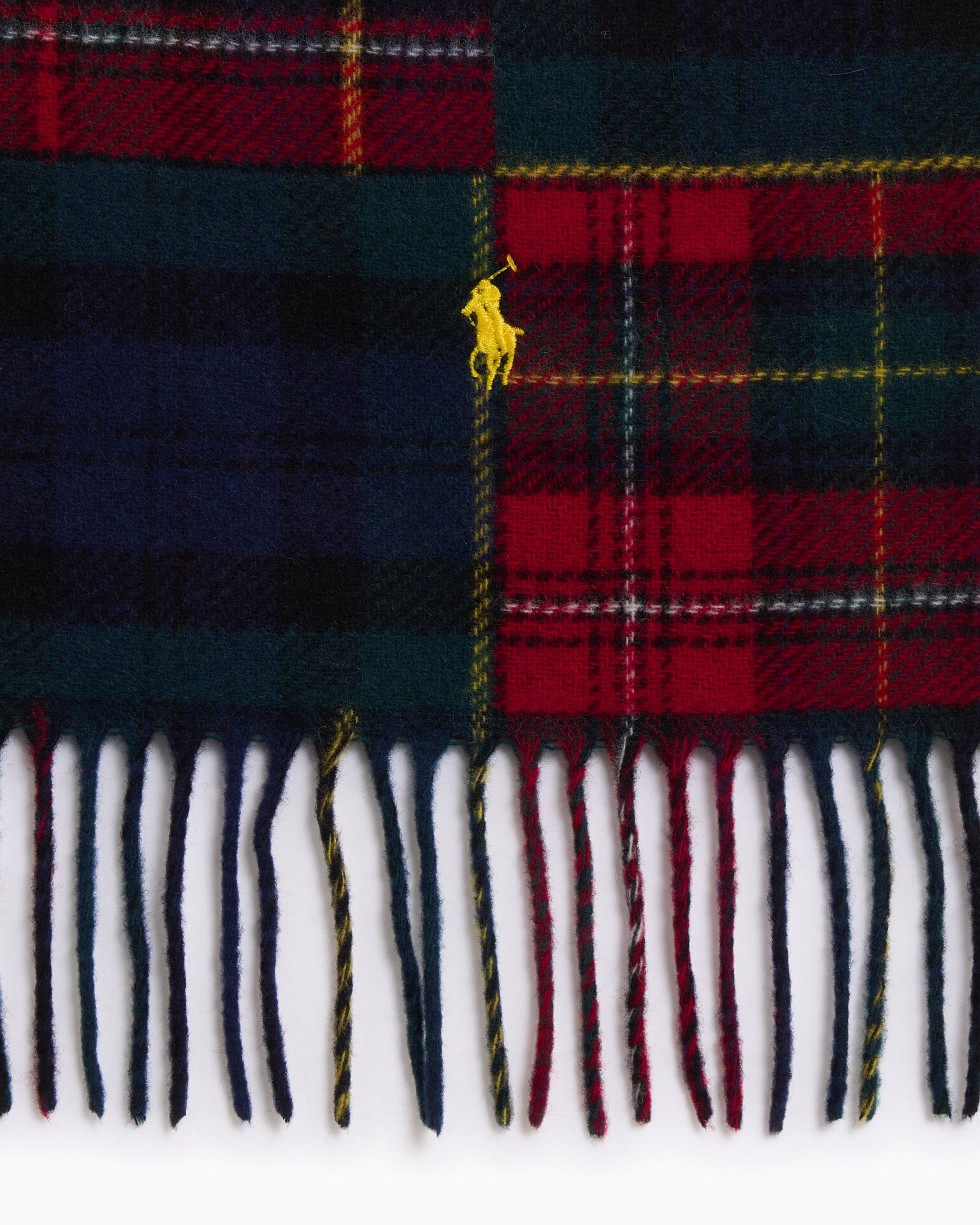 Scarves Gloves Polo Ralph Lauren Blend-Patchwork Plaid Men's Scarf - 449959434001