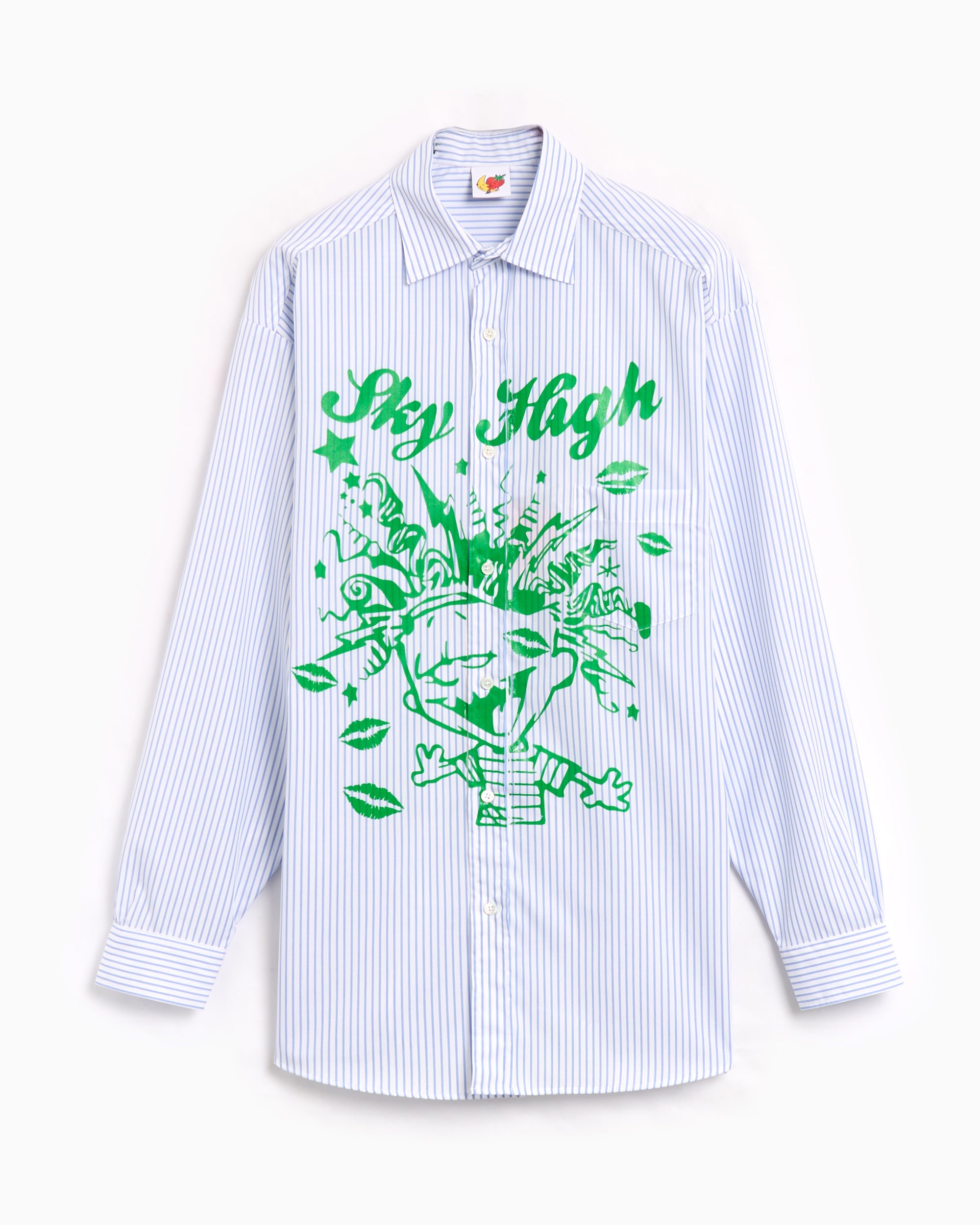 Shirts Sky High Farm Workwear Mindblown Unisex Print Button Down Shirt Unisex Shirt - SHF06B006-3