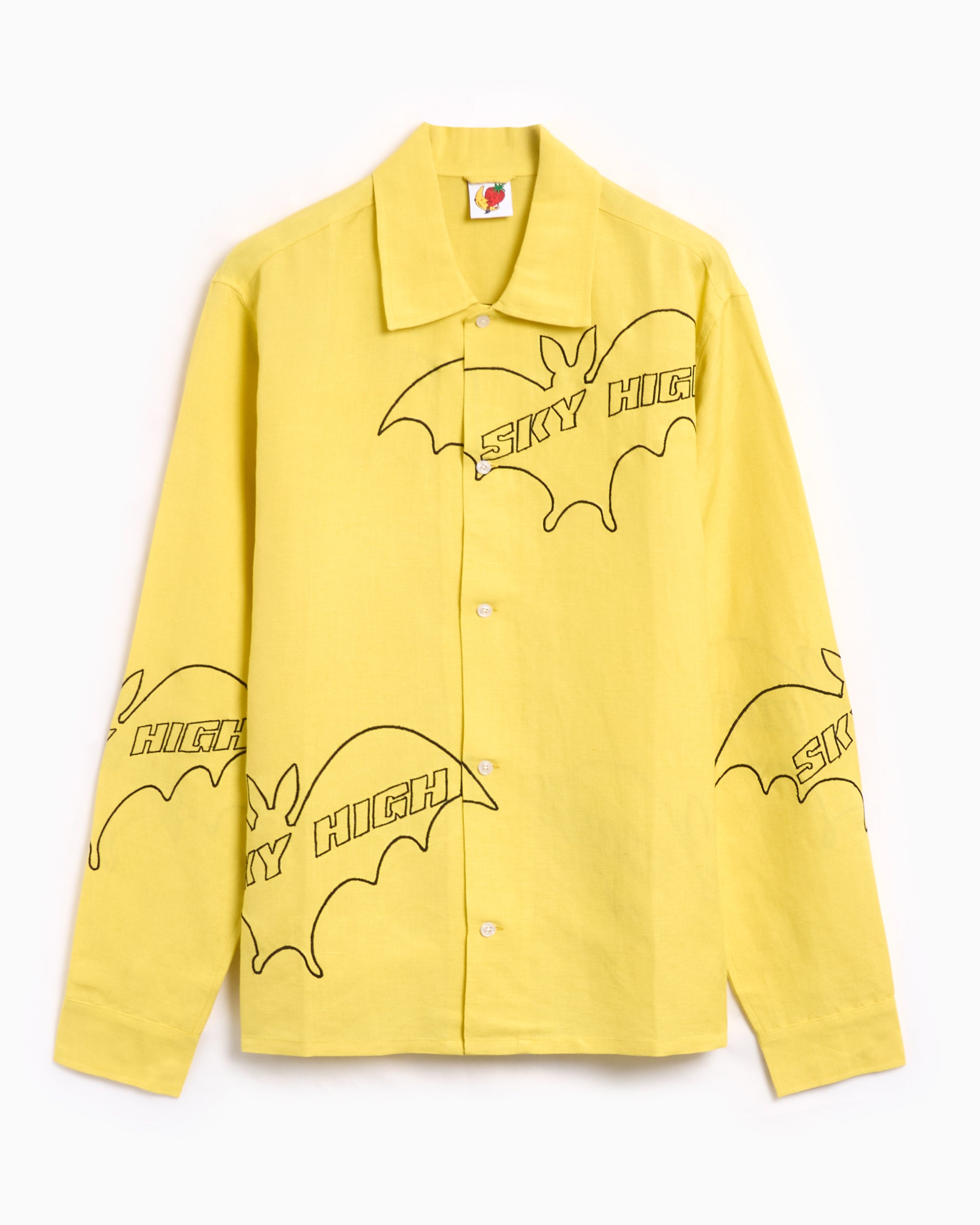 Shirts Sky High Farm Workwear Sky High Bat Unisex Embroidered Woven Shirt Unisex Shirt - SHF06B002-2