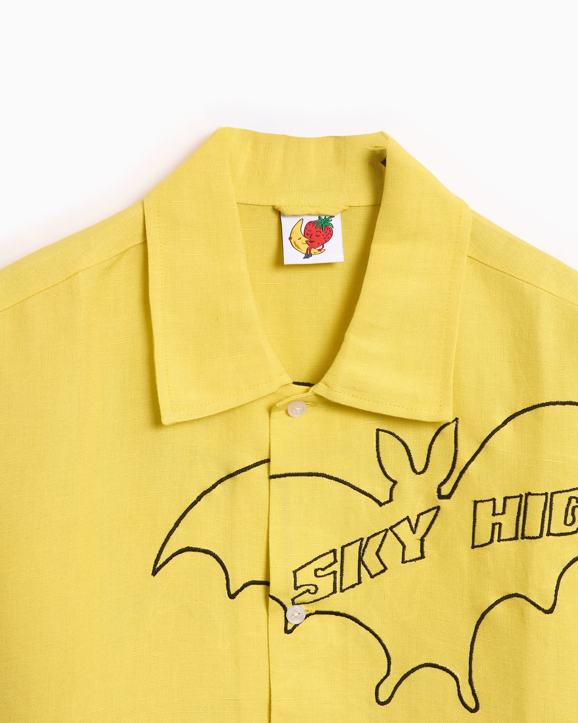 Shirts Sky High Farm Workwear Sky High Bat Unisex Embroidered Woven Shirt Unisex Shirt - SHF06B002-2
