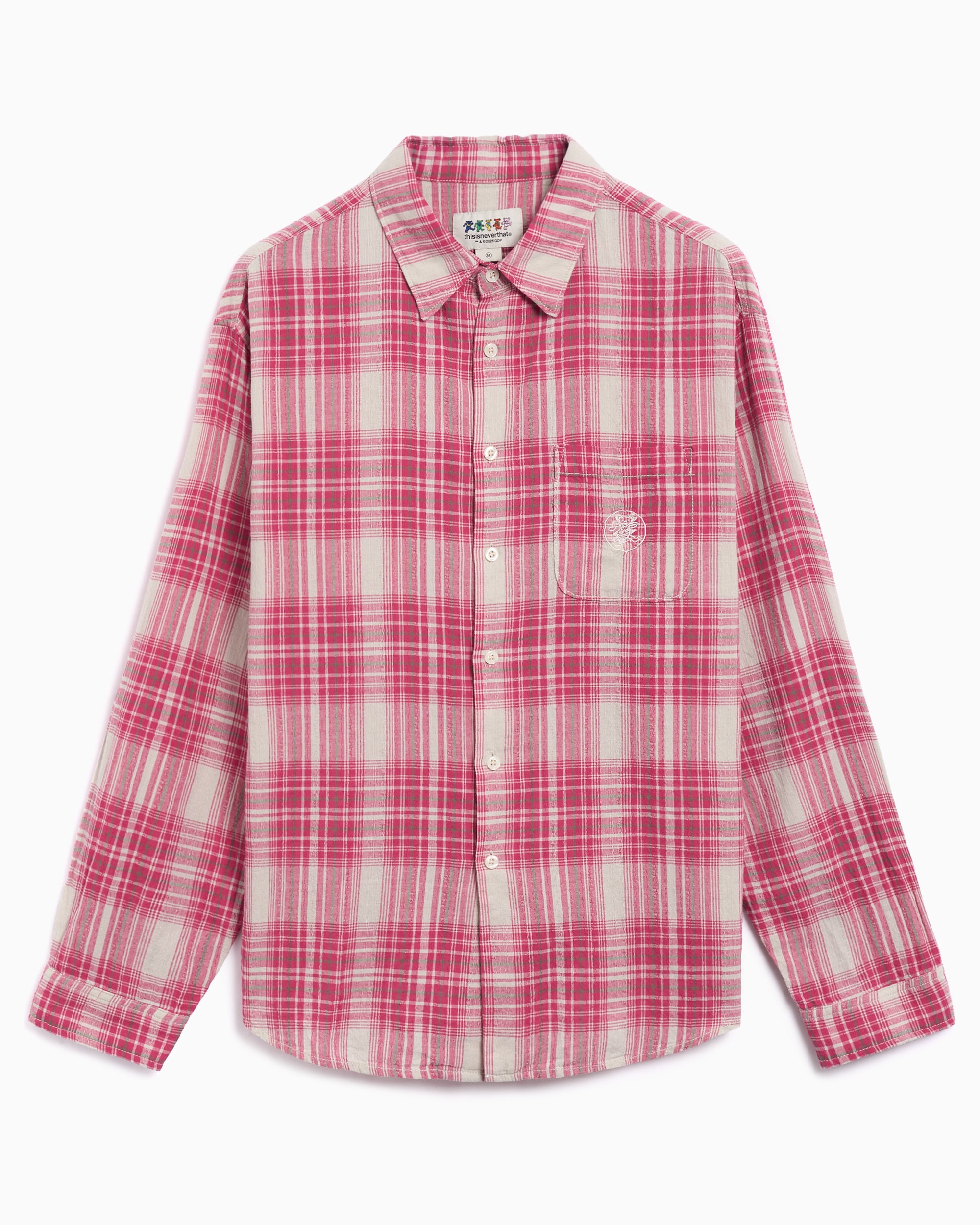 Shirts thisisneverthat® x Grateful Dead Lightning Bear Plaid Relaxed Men's Shirt - GD251WSHTL01-PUM