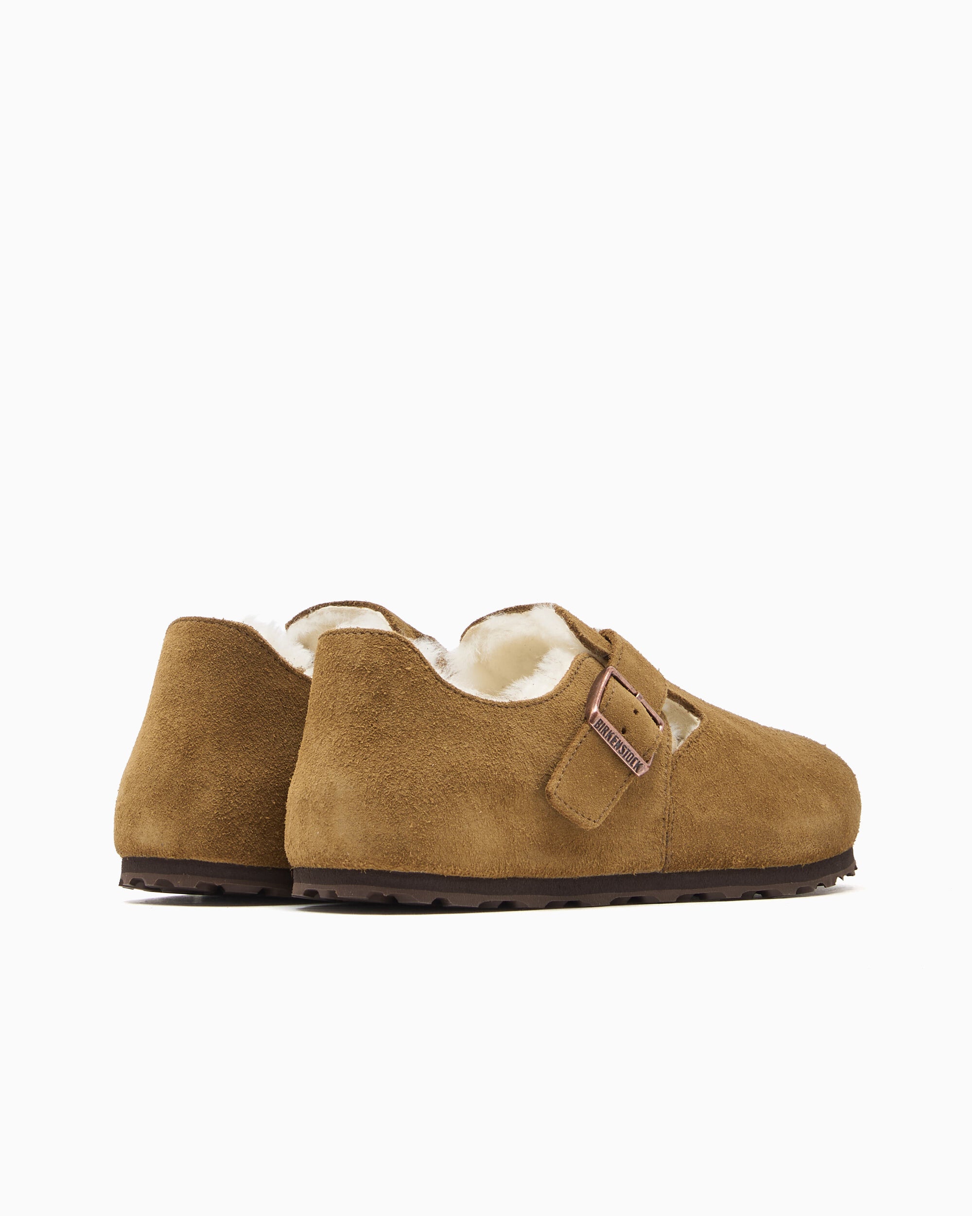 Shoes BIRKENSTOCK London Shearling Suede Leather Narrow Women's Shoes - 1014963