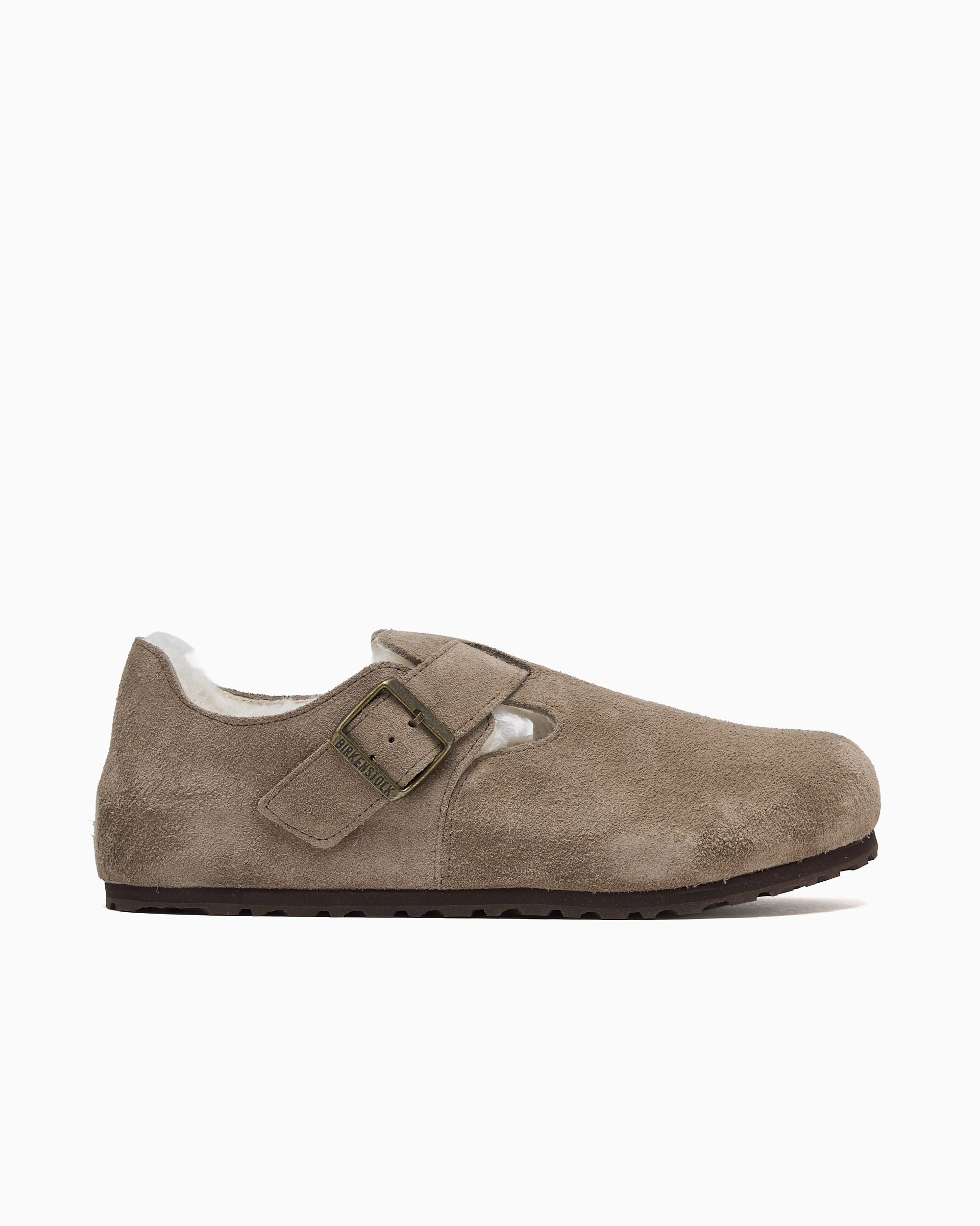 Shoes BIRKENSTOCK London Shearling Suede Leather Regular Unisex Shoes - 1028235