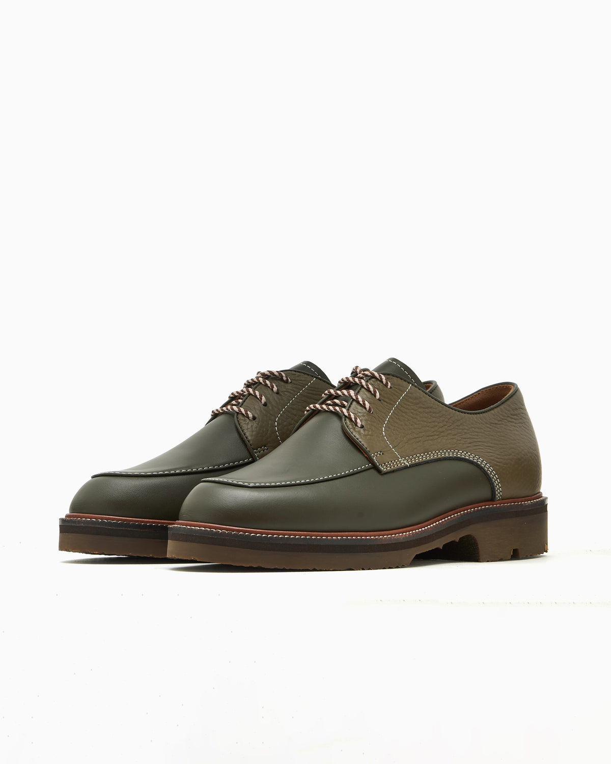 Shoes forét x Pennon 4 Eye Derby Vibram Men's Shoes - F5599-GREEN