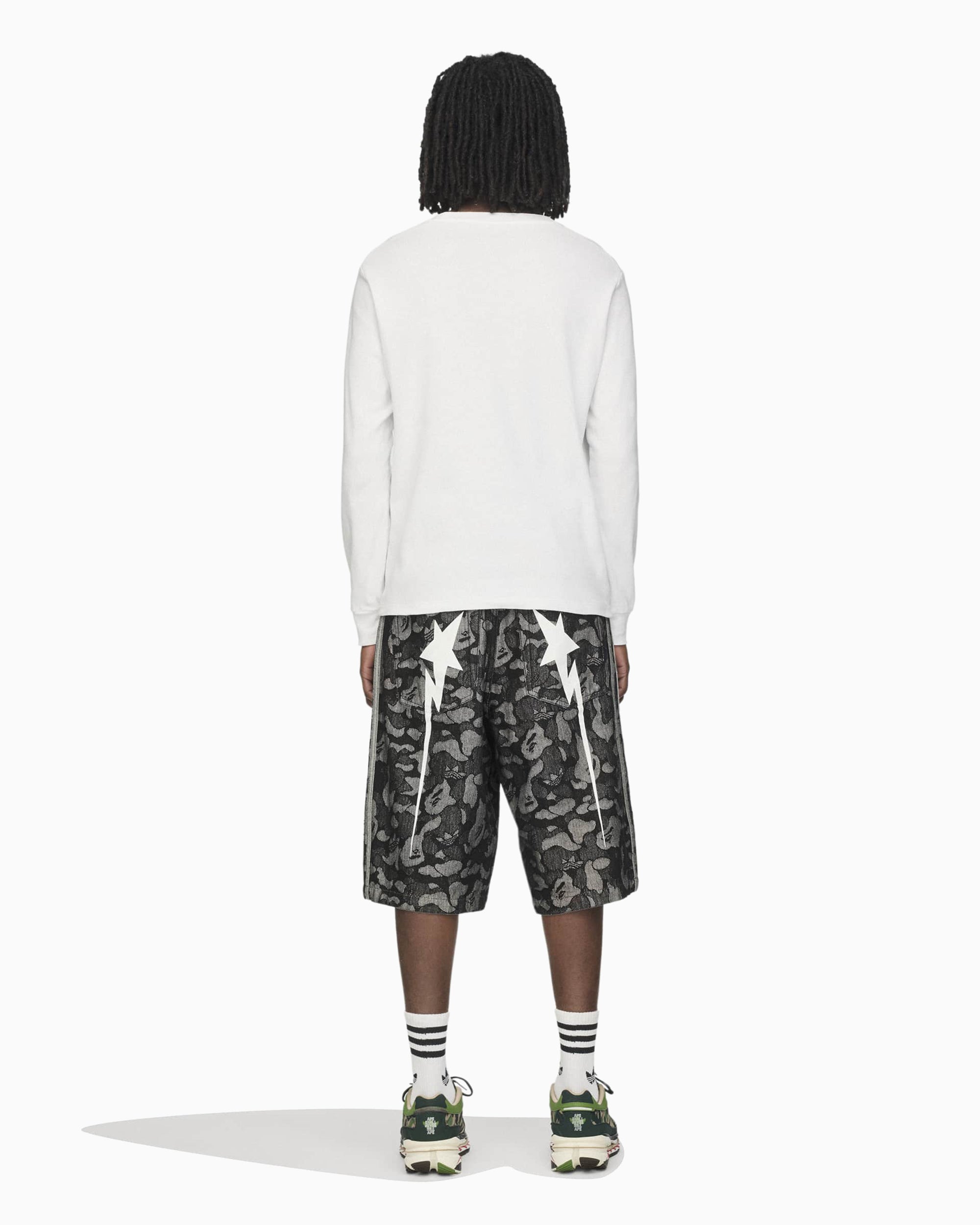 Shorts adidas Originals x BAPE Shark Denim Jorts Relaxed Men's Shorts - KF4917