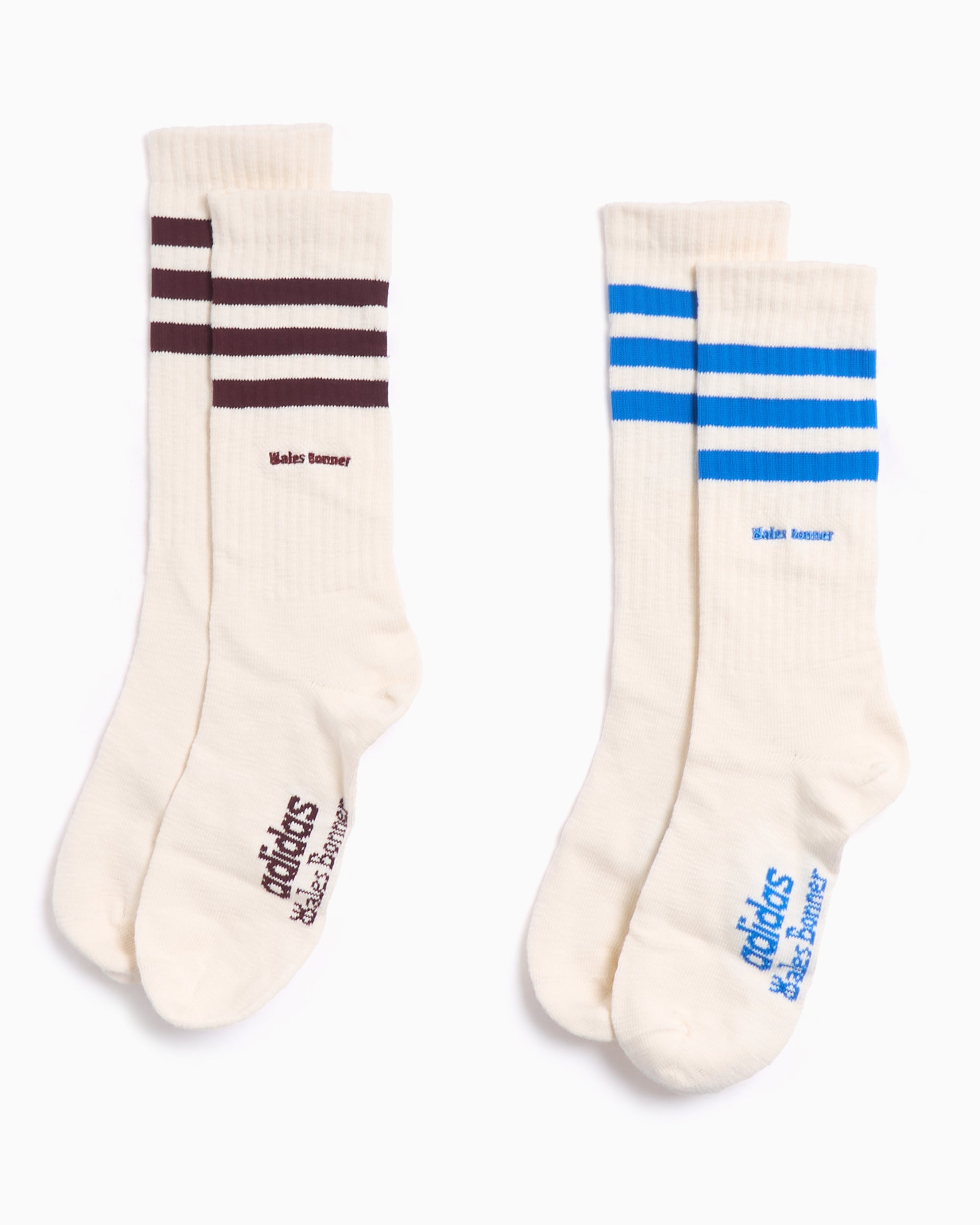 Socks adidas Originals x Wales Bonner 3-Stripes (2-Pack) Unisex Socks - JV8683