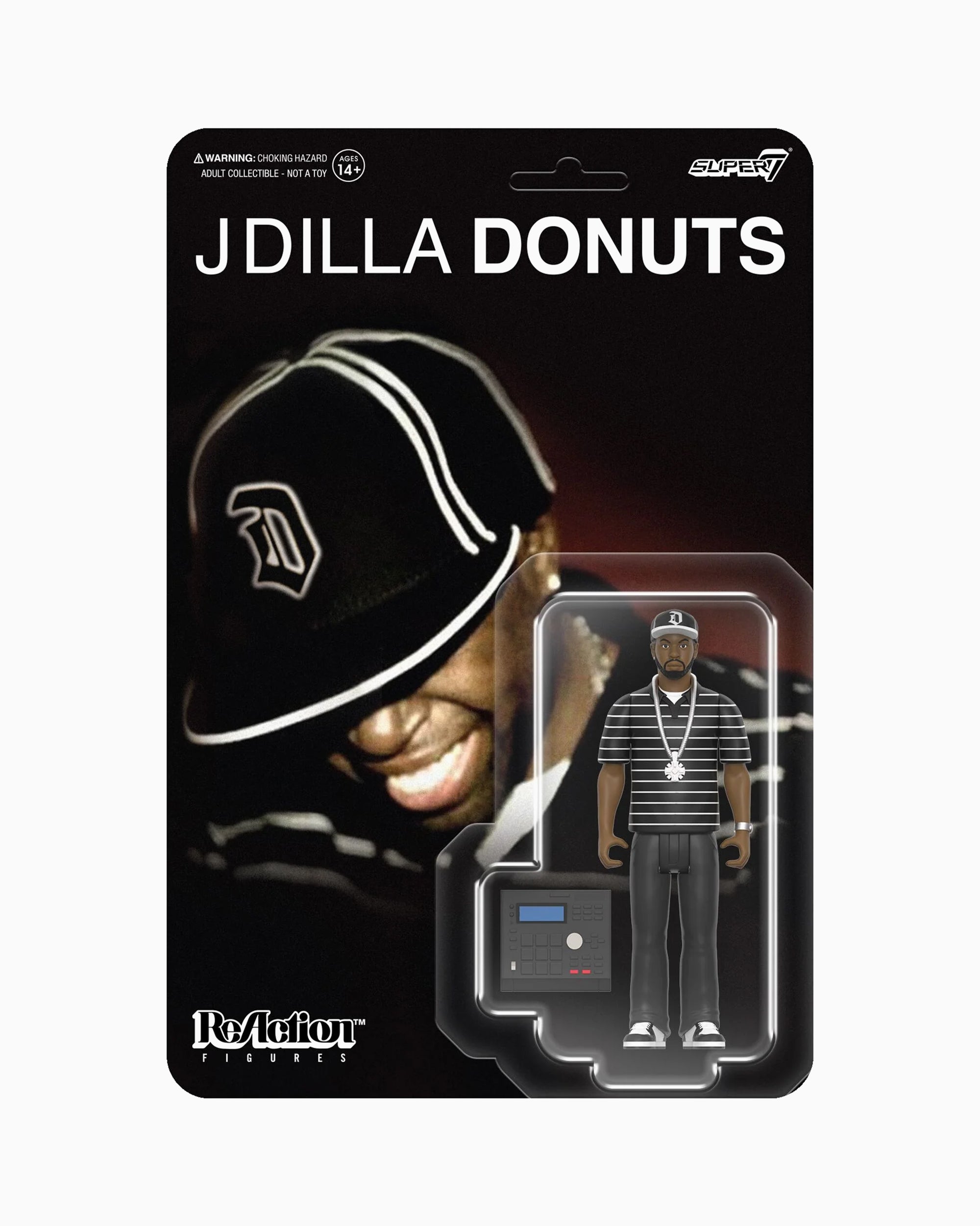  Super7 ReAction Figures J Dilla Donuts Smile Album Cover - S7JDRFDSAC