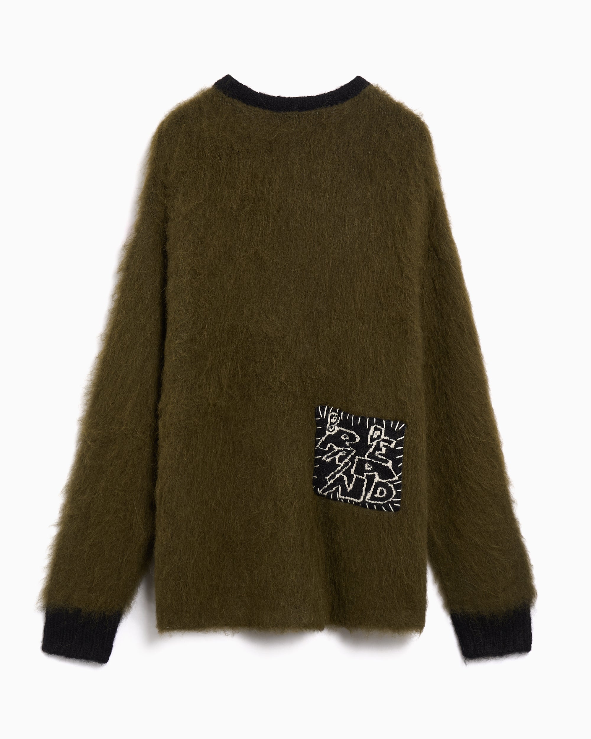 Sweaters Brain Dead Future Vision Graphic Boxy Men's Sweater - BDF25O12O045-OLIVE