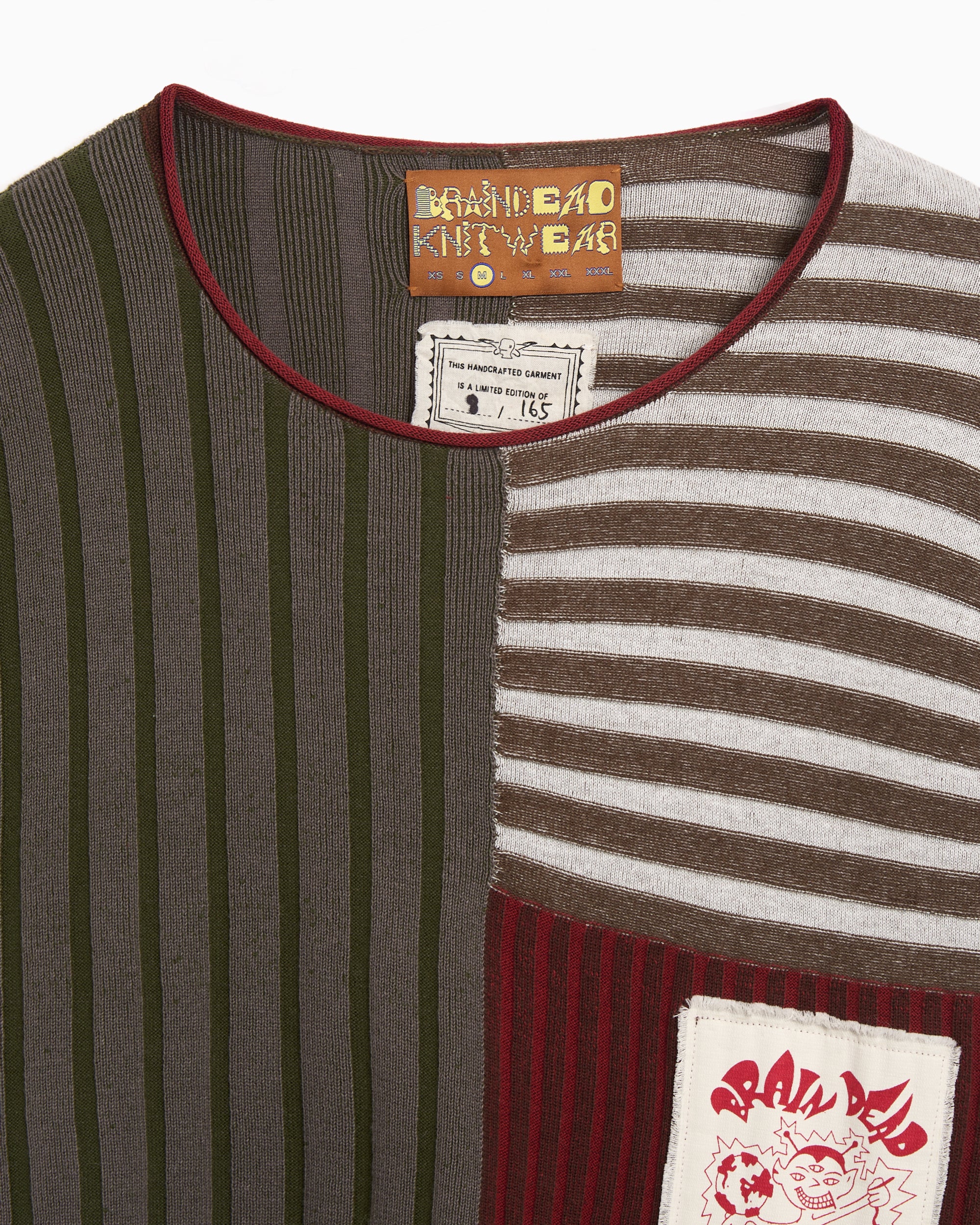 Sweaters Brain Dead Mixed Striped Boxy Men's Sweater - BDF25O12004-GNMLT