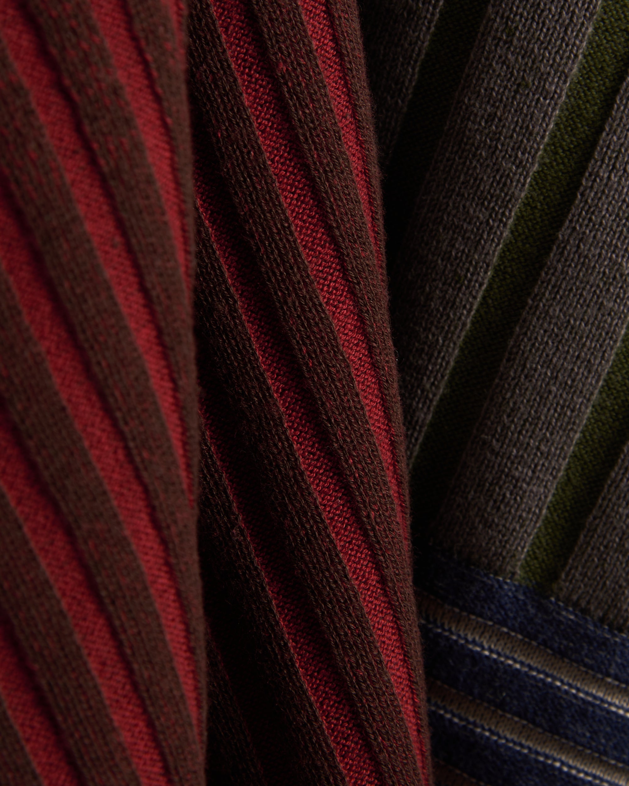 Sweaters Brain Dead Mixed Striped Boxy Men's Sweater - BDF25O12004-GNMLT