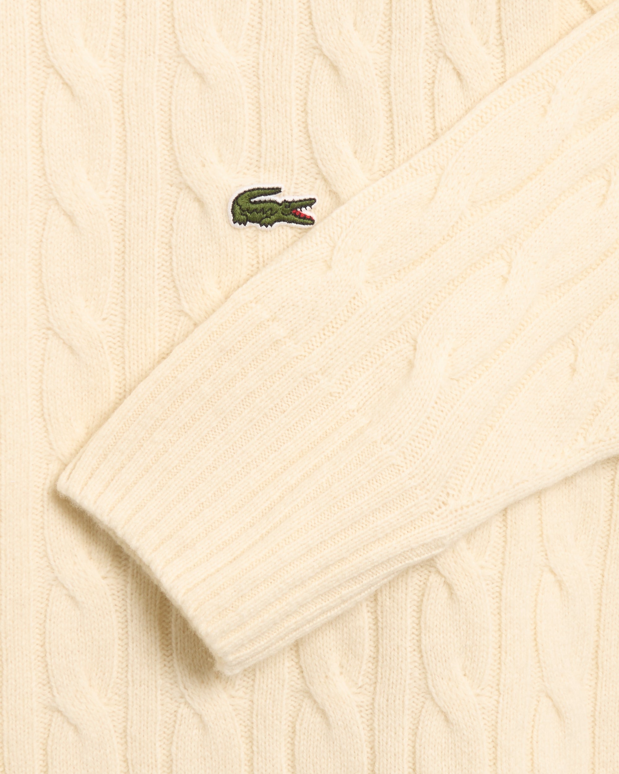 Sweaters Lacoste Cable Knit Carded Wool Crew Neck Men's Sweater - AH2924-00-XFJ