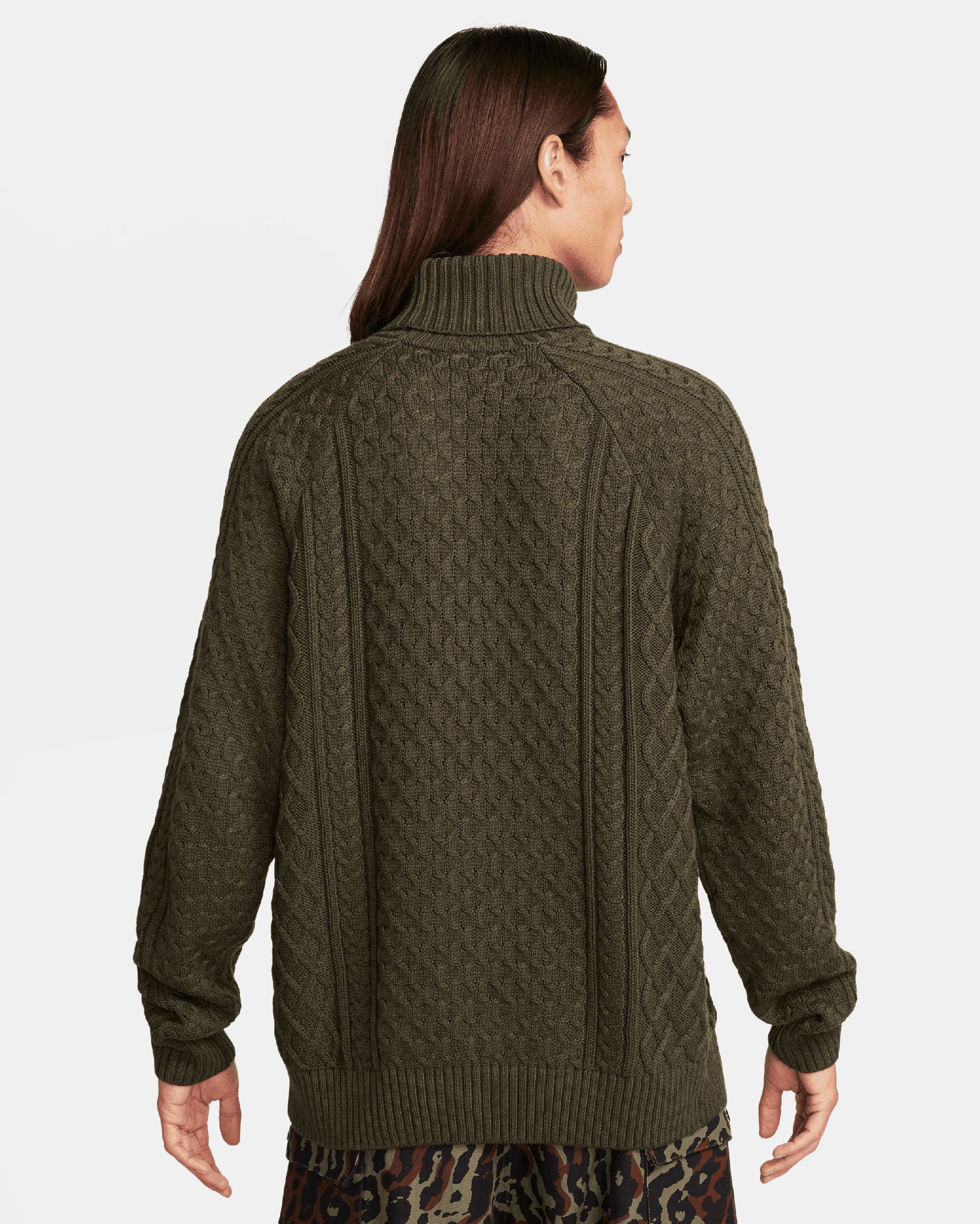 Sweaters Nike Life Men's Turtleneck Cable Knit Sweater Men's Sweater - FB7770-325