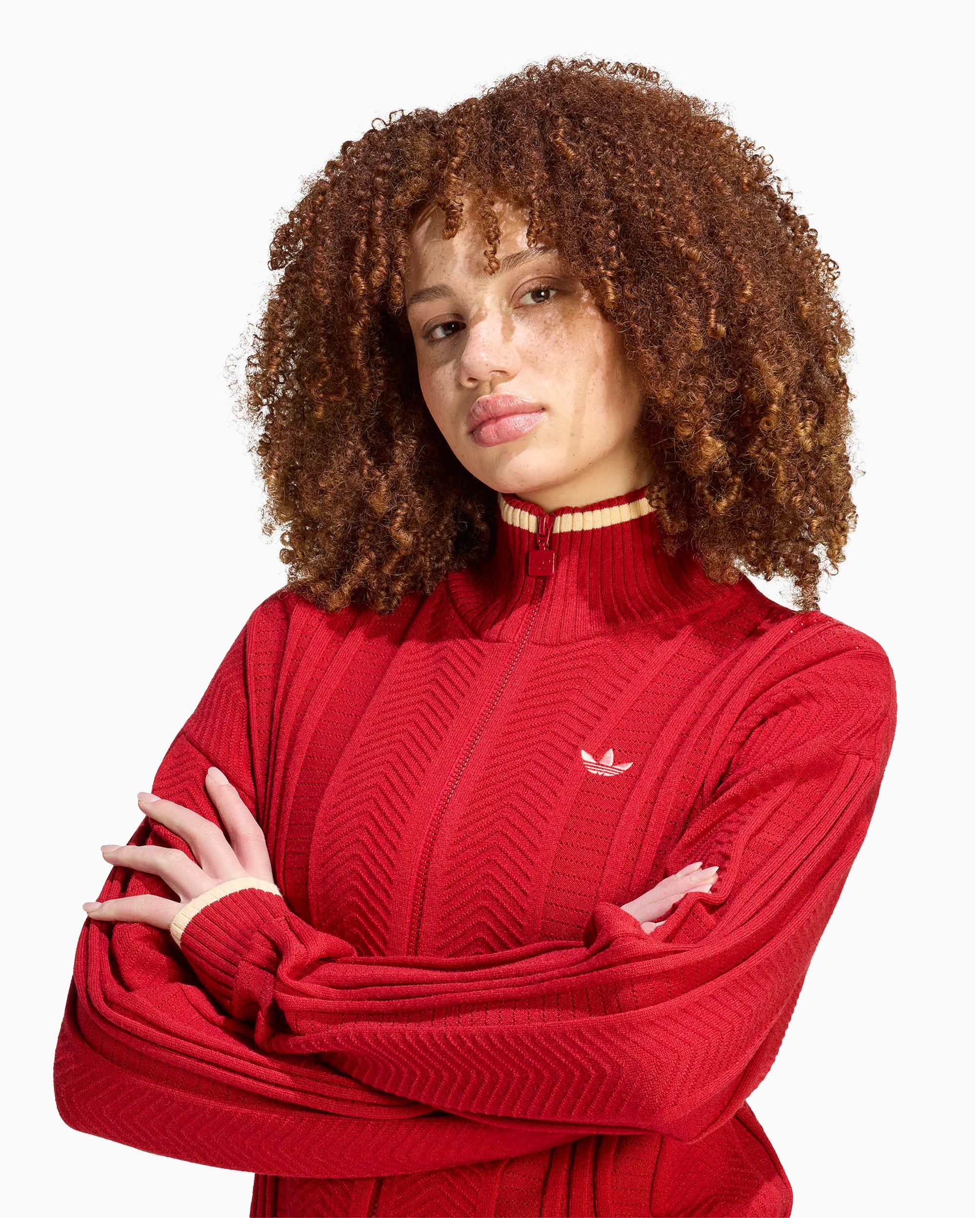 Sweatshirts adidas Originals Cable Knit Firebird Women's Zip-Up Sweatshirt - KR7046