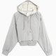 adidas Originals Crop Damen-Sweatshirt mit Reißverschluss mit Logo