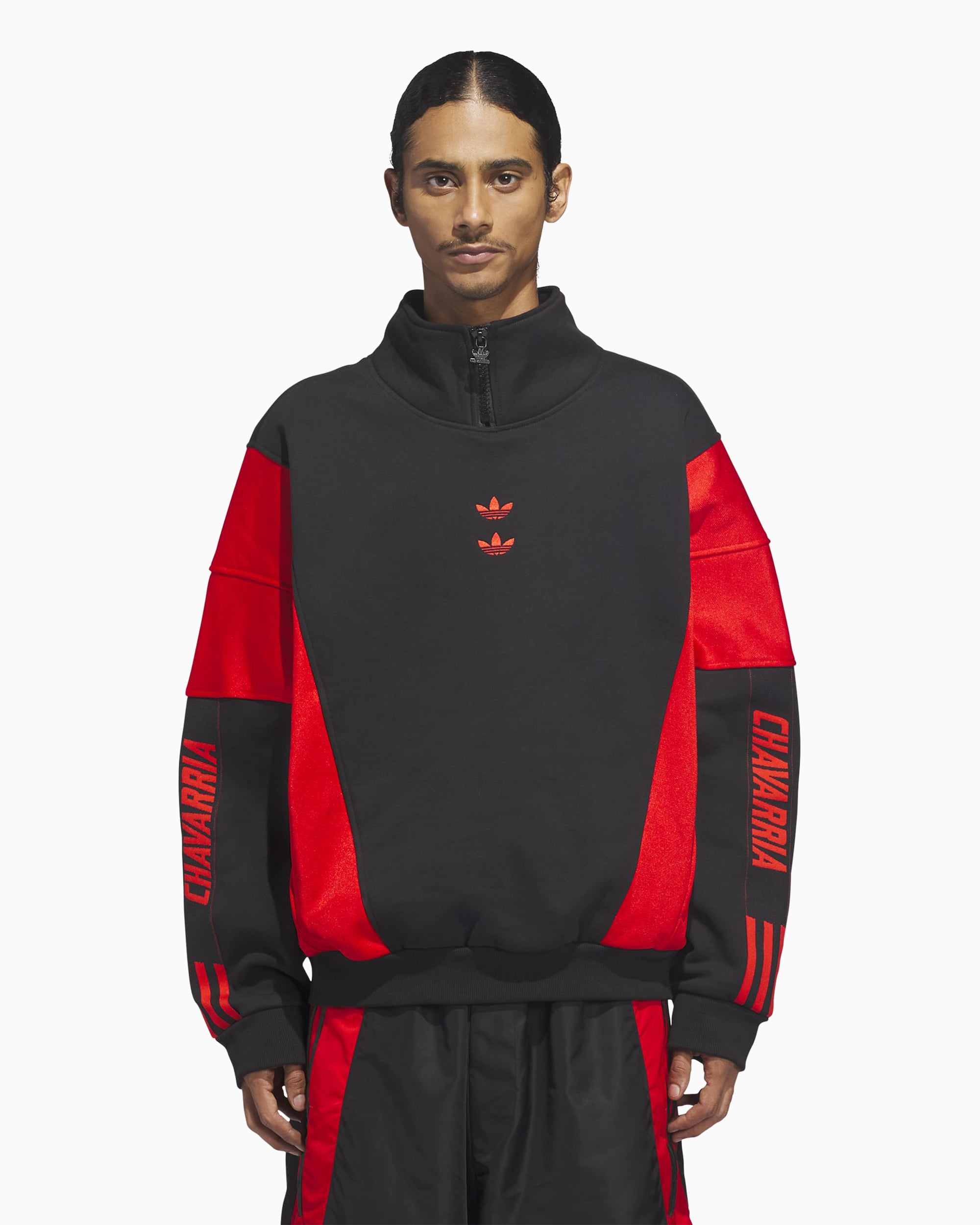 Sweatshirts adidas Originals x Willy Chavarria Watsonville Logo Relaxed Men's Half Zip Sweatshirt - KD9347
