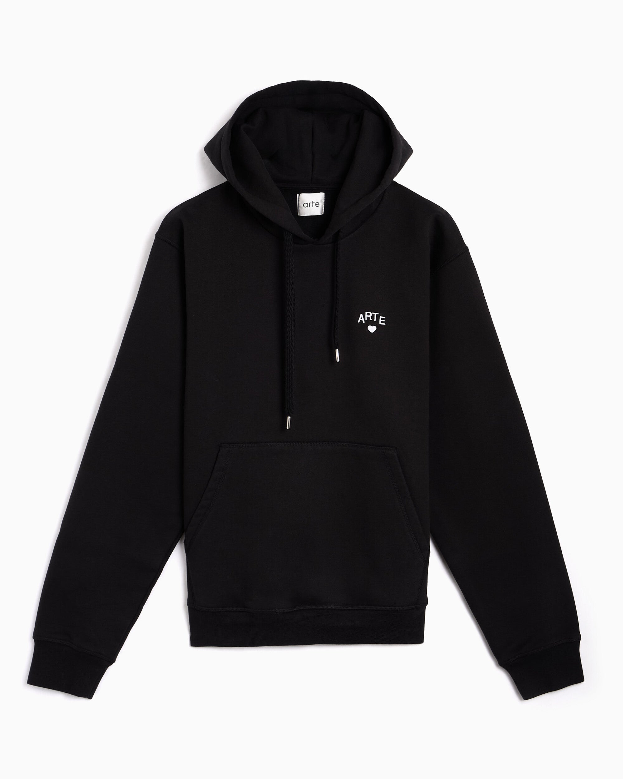 Sweatshirts Arte Antwerp Cor Embroidered Relaxed Men's Hoodie - AW26-119H-Black