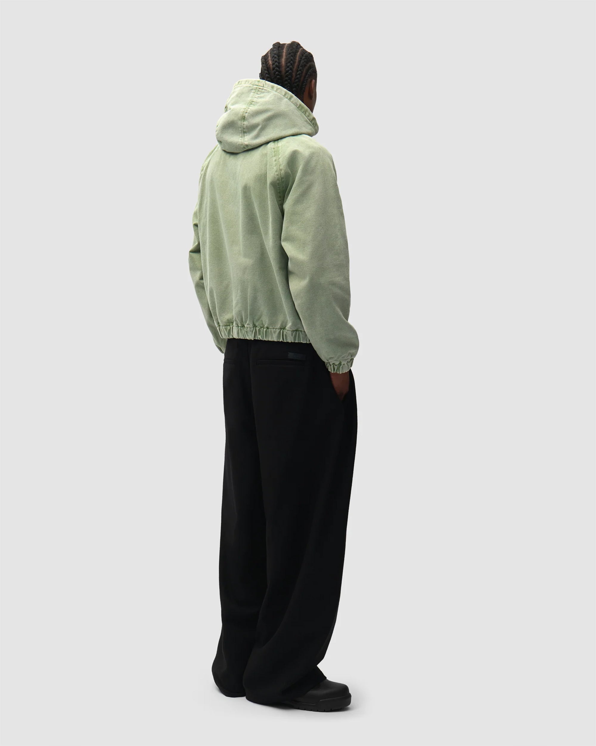 Sweatshirts Arte Antwerp Polyform Canvas Logo Boxy Men's Zip-Up Sweatshirt - AW26-011J-Green