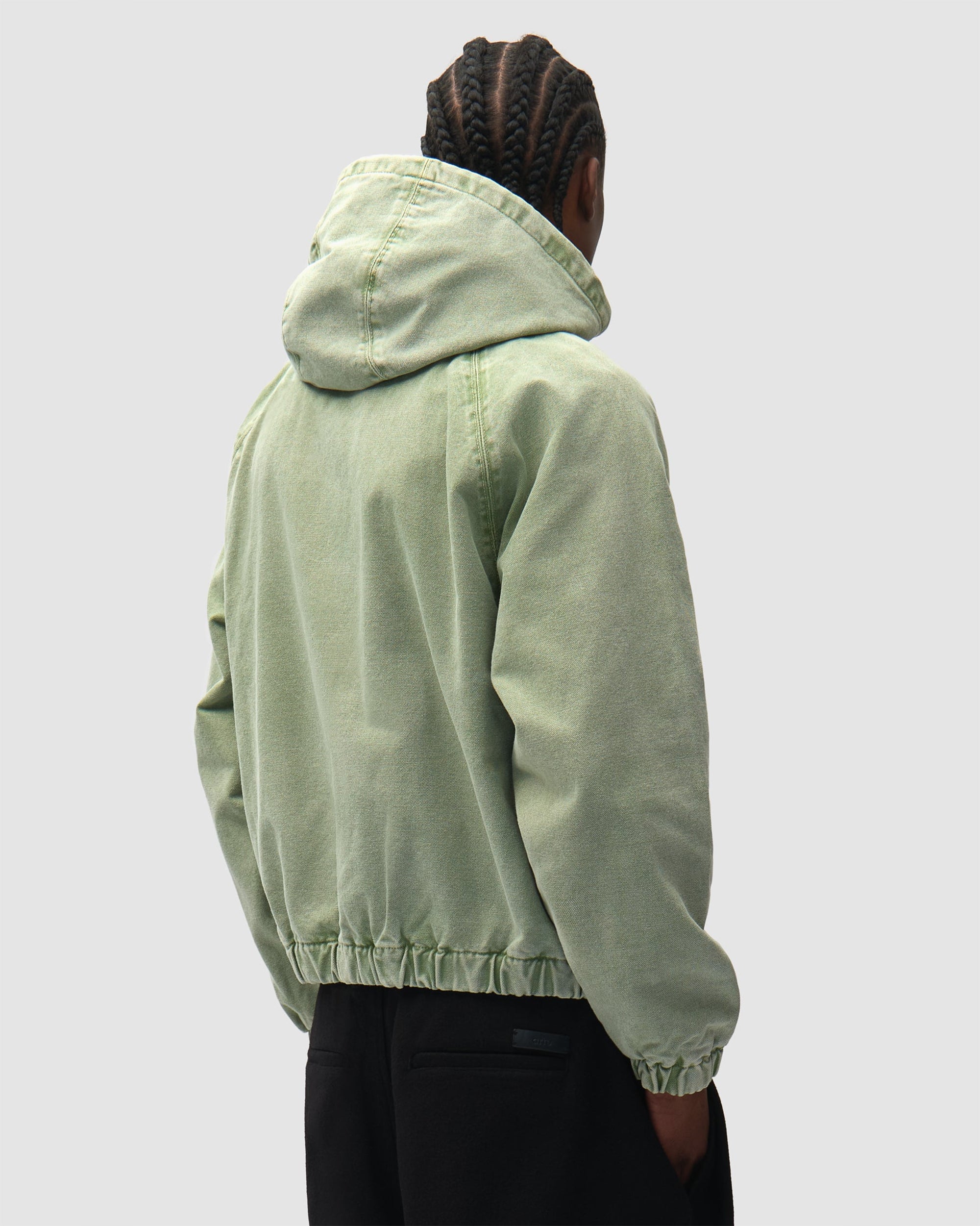 Sweatshirts Arte Antwerp Polyform Canvas Logo Boxy Men's Zip-Up Sweatshirt - AW26-011J-Green