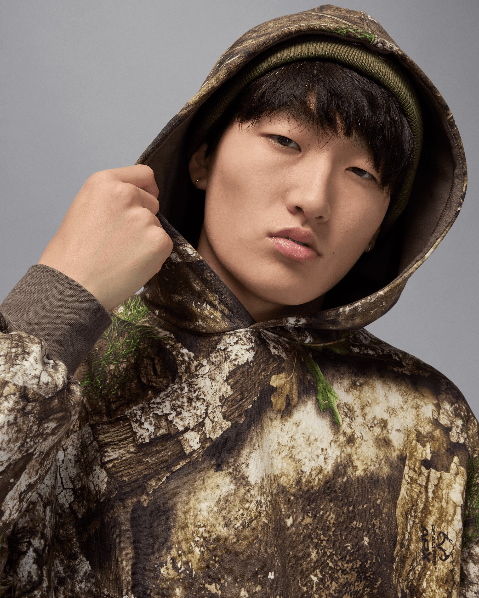 Sweatshirts Jordan Brooklyn Realtree Camo Print Relaxed Men's Hoodie - HV1860-222