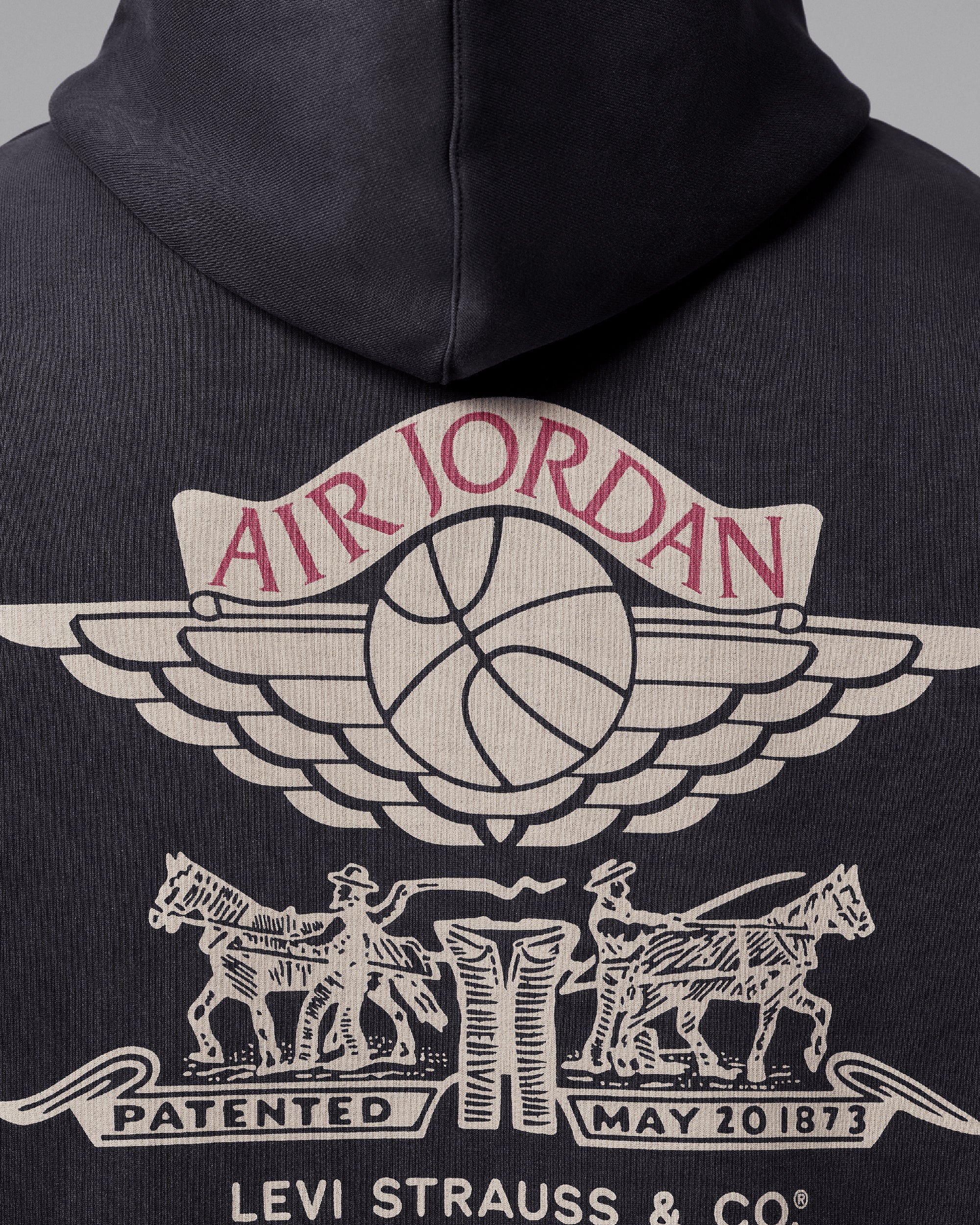 Sweatshirts Jordan x Levi's Logo With Hood Relaxed Men's Zip-Up Sweatshirt - IM6734-010