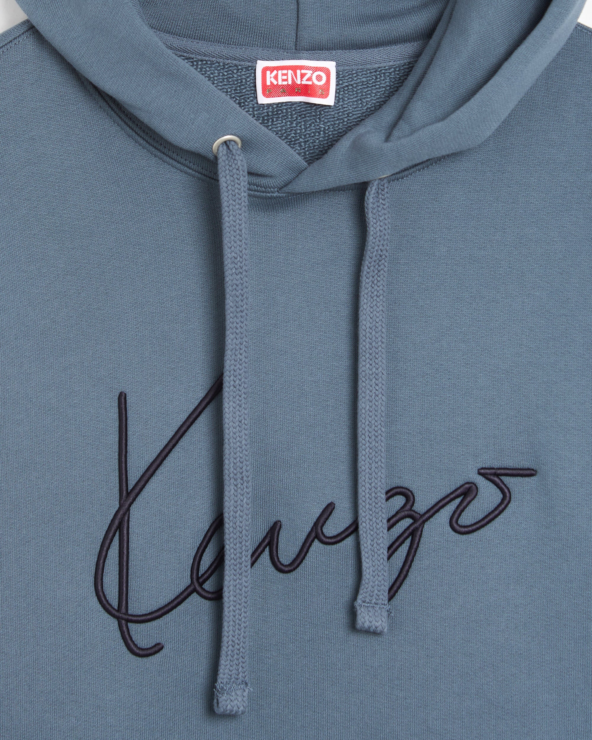 Sweatshirts Kenzo Signature Embroidered Men's Hoodie - FG65HO2664MJ-98