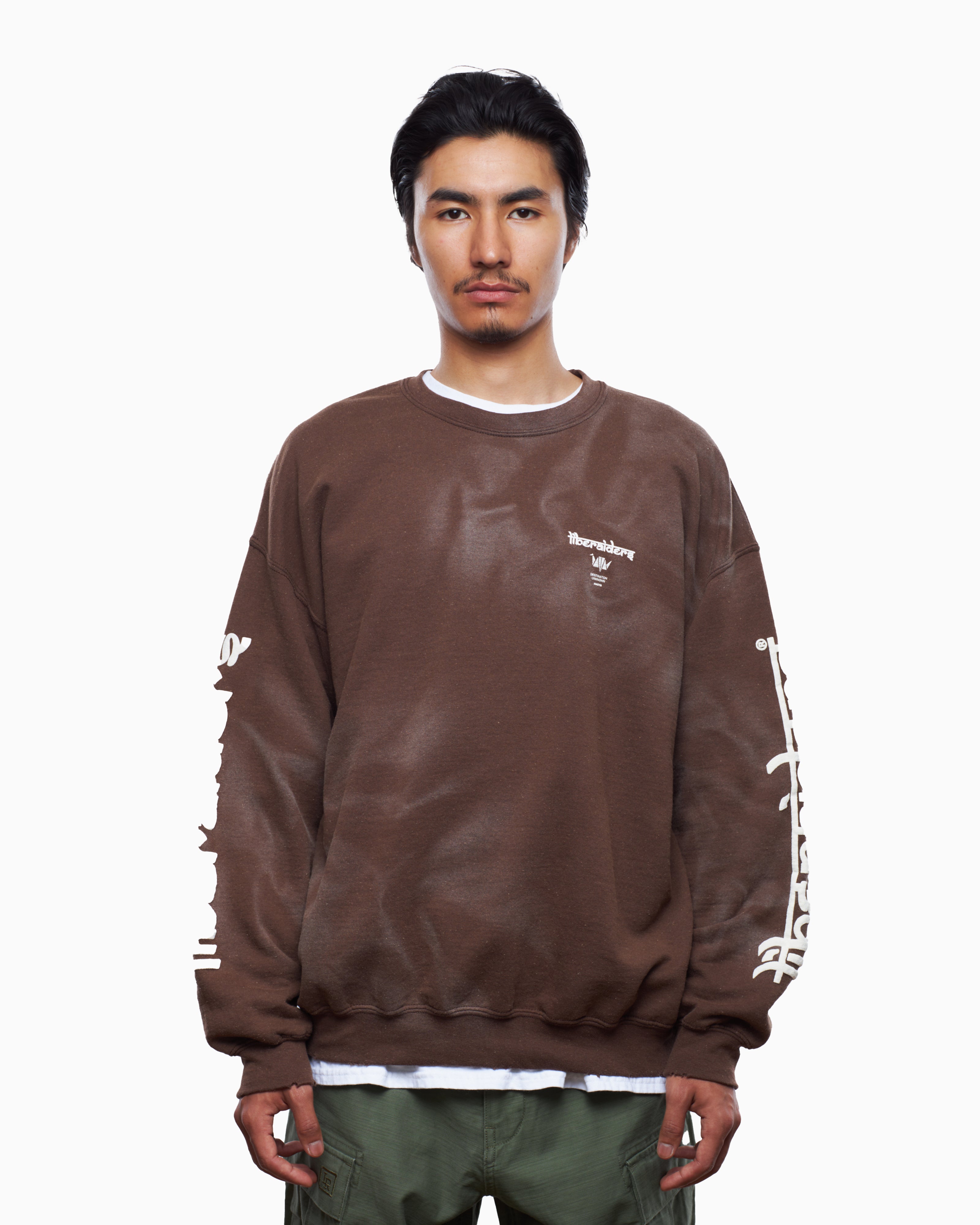 Sweatshirts Liberaiders® Liberaiders® Logo Vintage Men's Sweatshirt Men's Sweatshirt - 753192303-BROWN