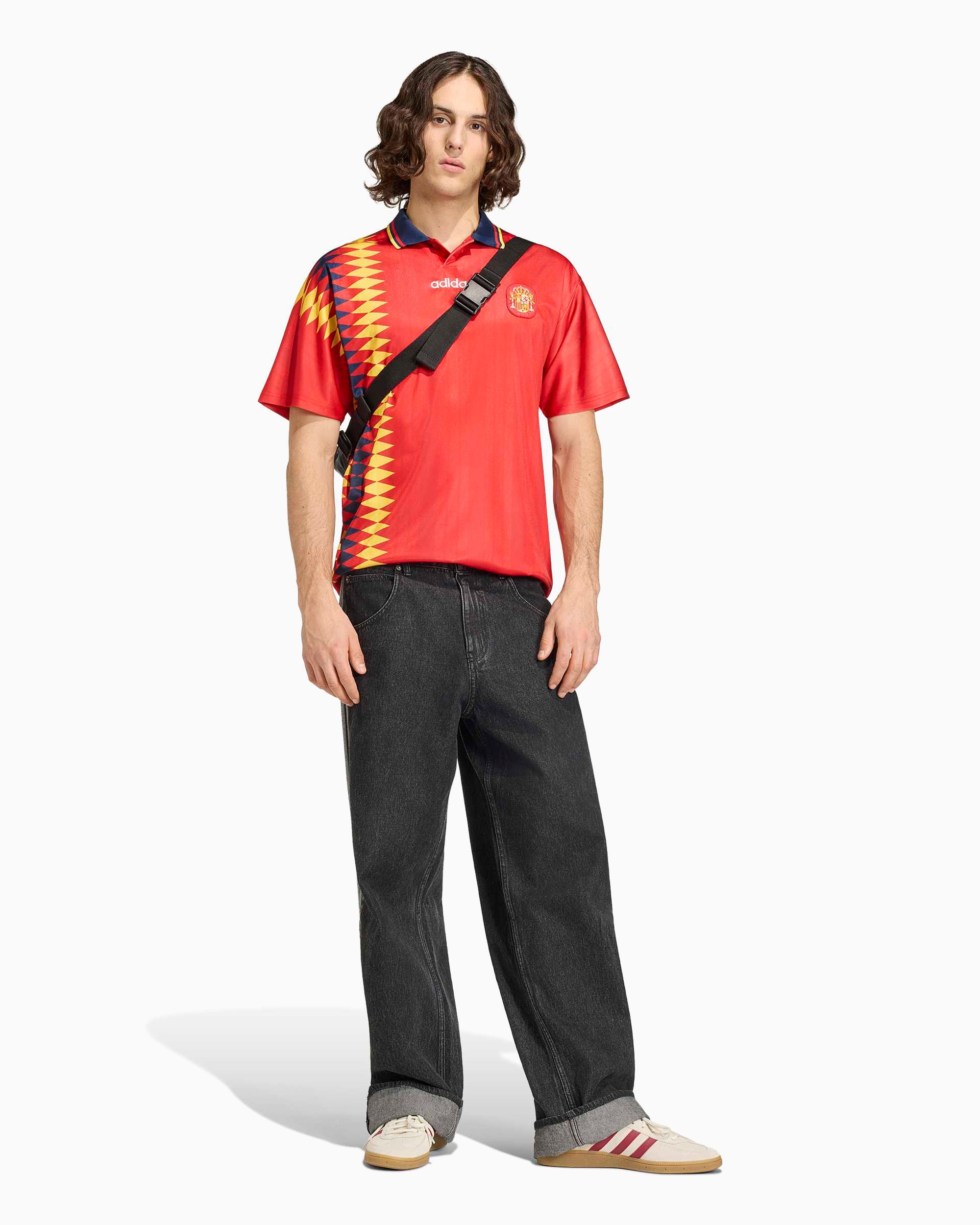 T-Shirts adidas Originals Spain 1994 Football 1st Kit Relaxed Men's Jersey T-Shirt - JN3707