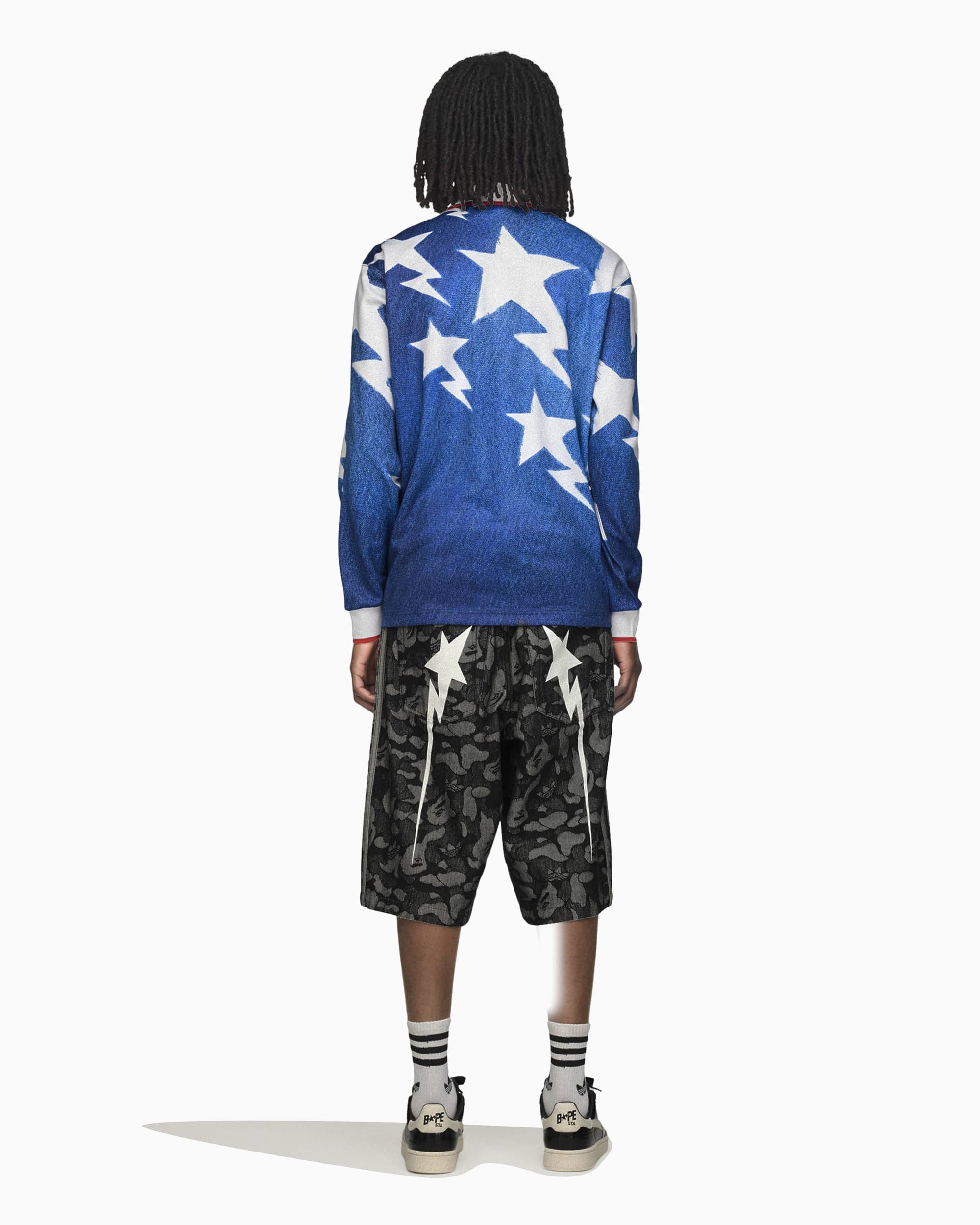T-Shirts adidas Originals x BAPE Graphic Long-Sleeved Relaxed Men's Jersey T-Shirt - KF4913