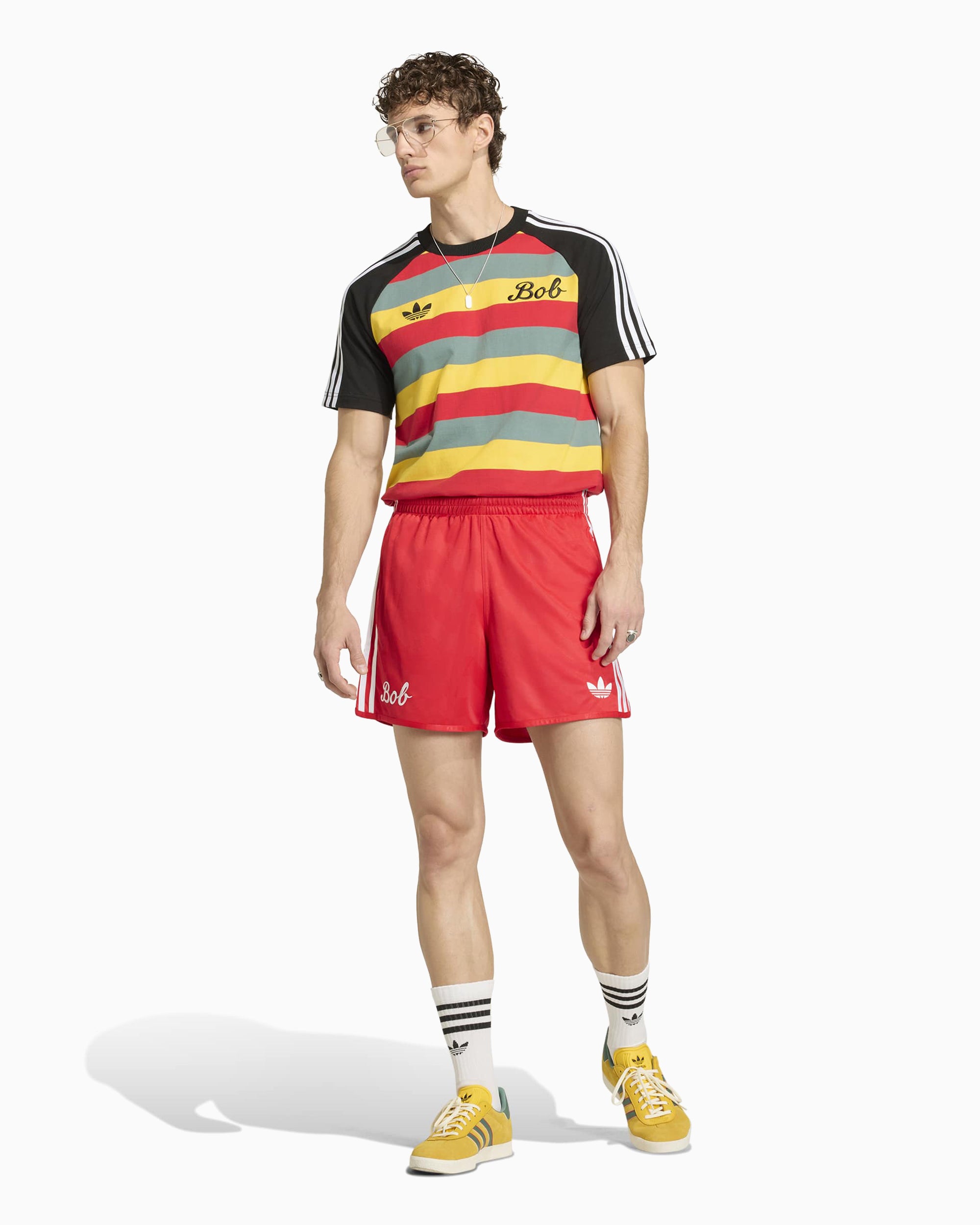 T-Shirts adidas Originals x Bob Marley Striped Men's T-Shirt - JY5212