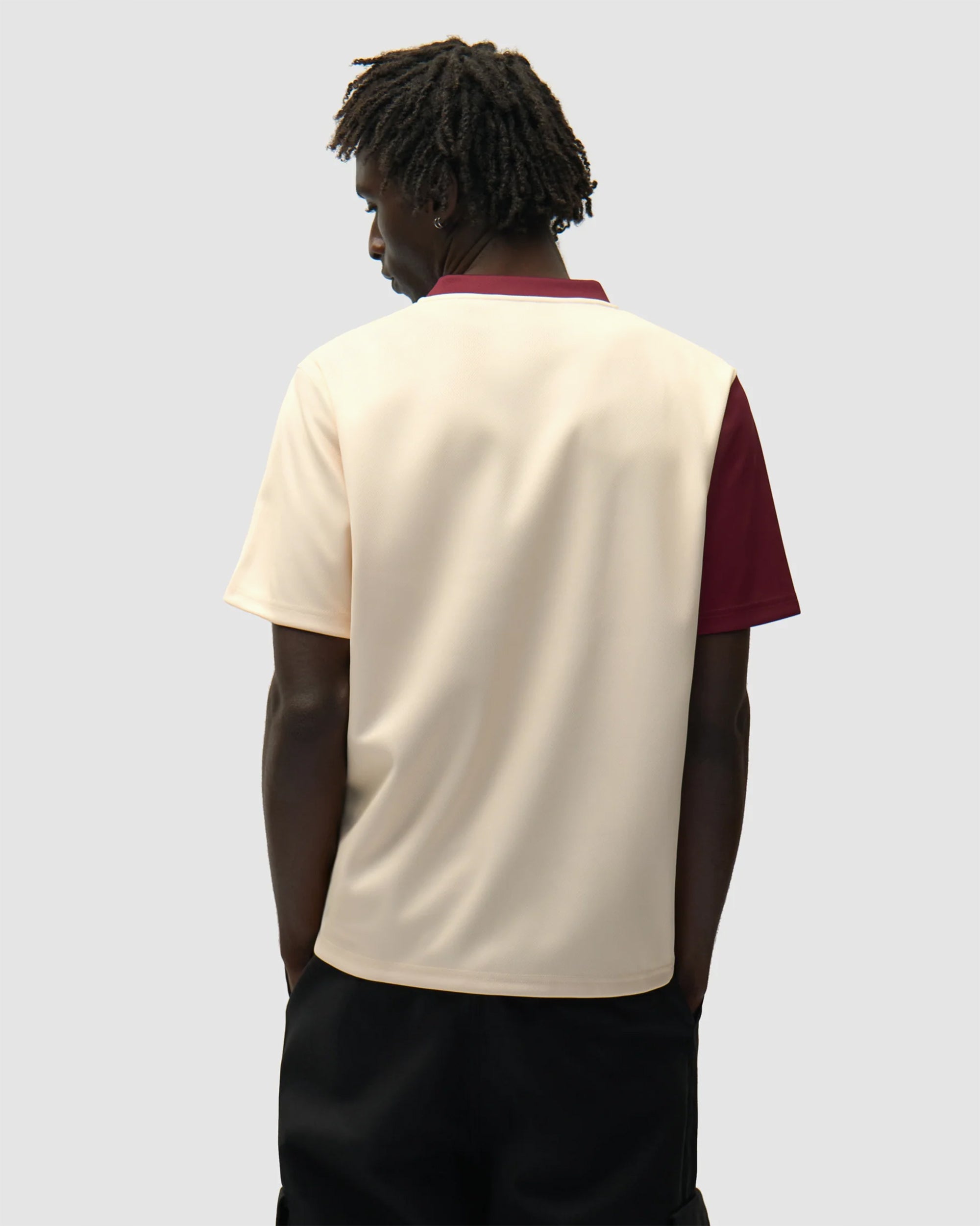 T-Shirts Arte Antwerp Football Embroidered Relaxed Men's T-Shirt - SS26-082T-BordeauxCream