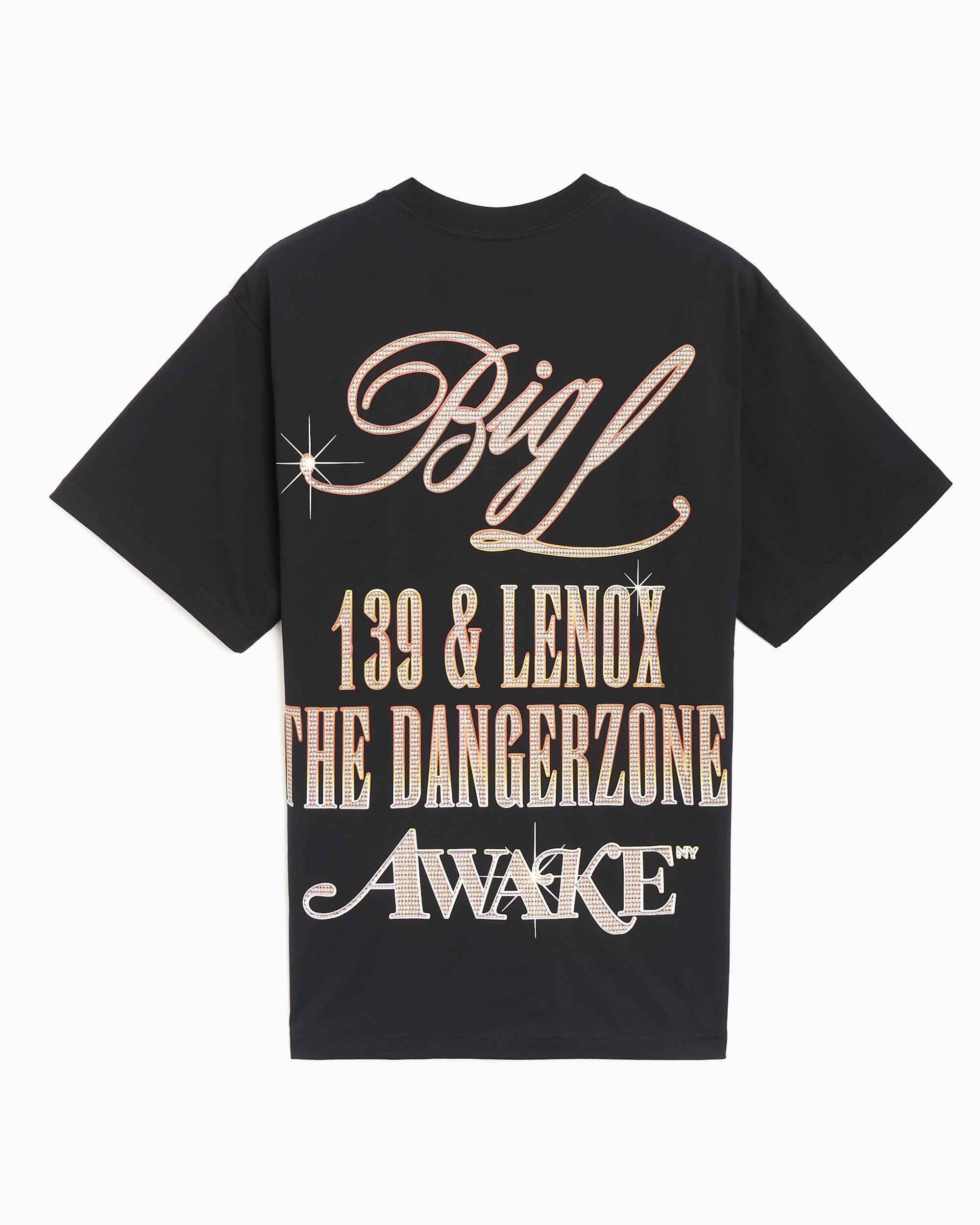 T-Shirts Awake NY x Big L "Ebonics" Graphic Men's T-Shirt - AWK-SP26-TS006-BLK