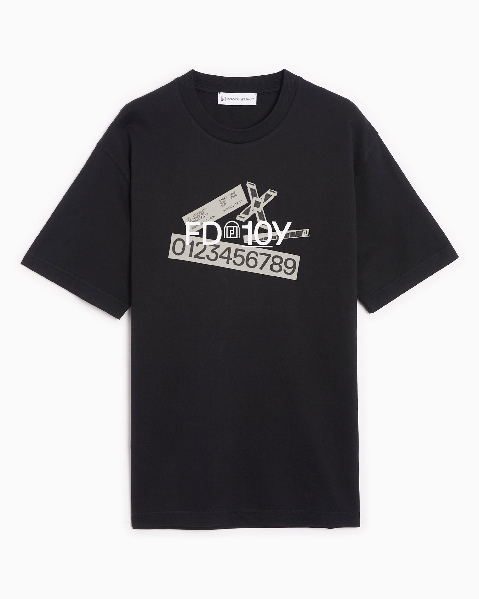 T-Shirts FOOTDISTRICT 10th Anniversary FD10Y Unisex T-Shirt Unisex T-Shirt - FDFW23-TEE1-BLACK