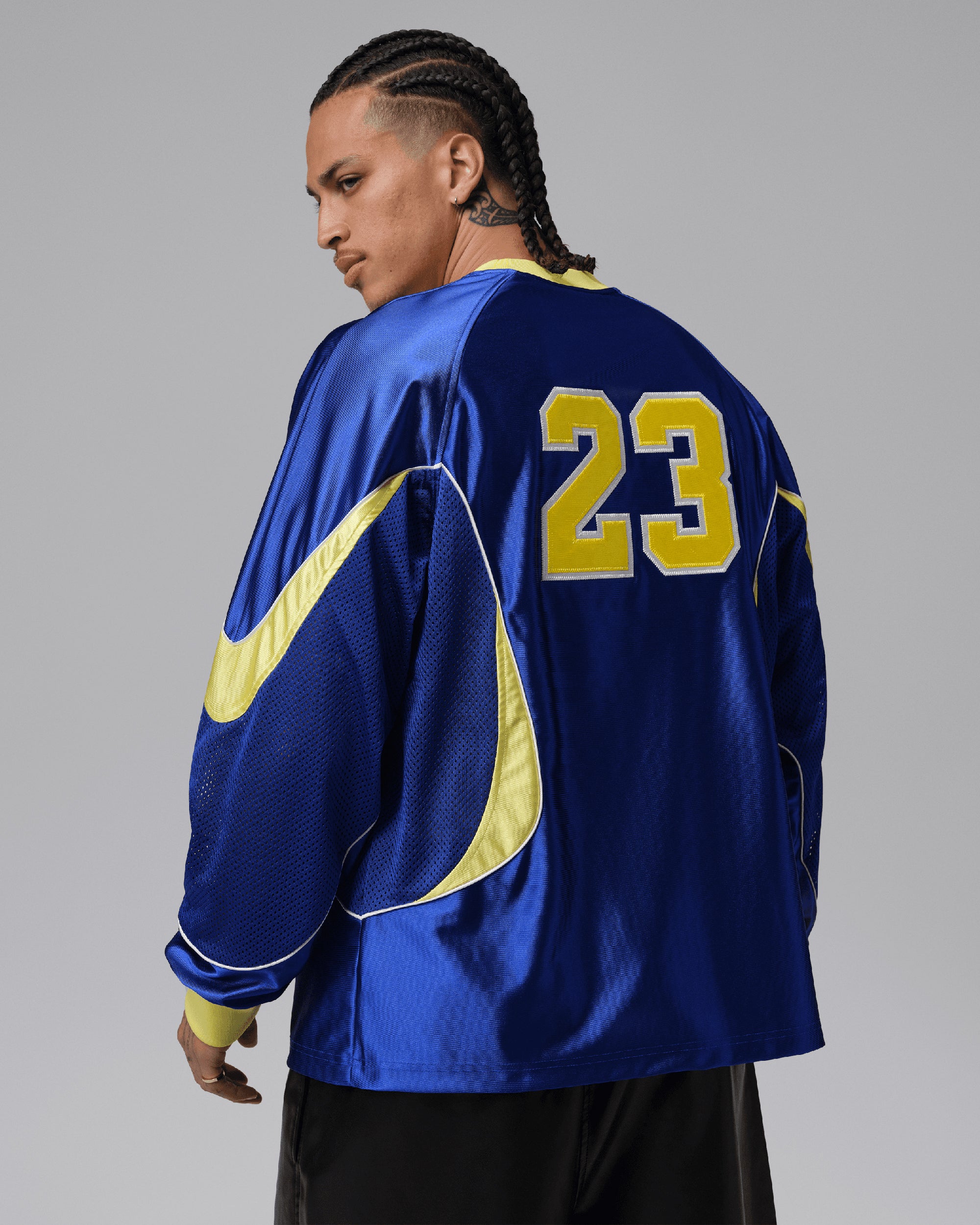 T-Shirts Jordan Brasil Goalkeeper Logo Long-Sleeved Relaxed Men's Jersey T-Shirt - IF3900-417