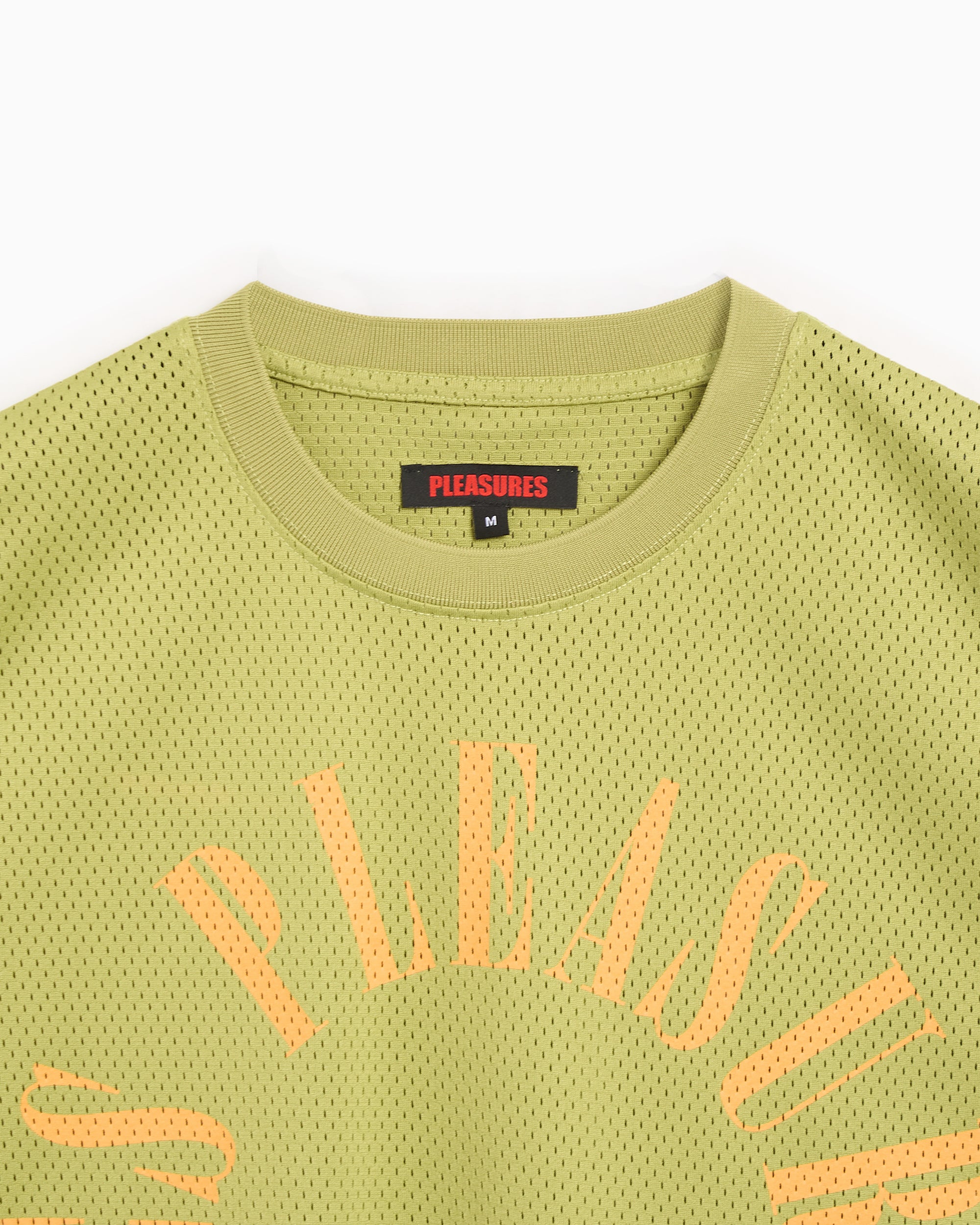 T-Shirts Pleasures Motive Men's Mesh T-Shirt Men's T-Shirt - P24SU006-OLIVE