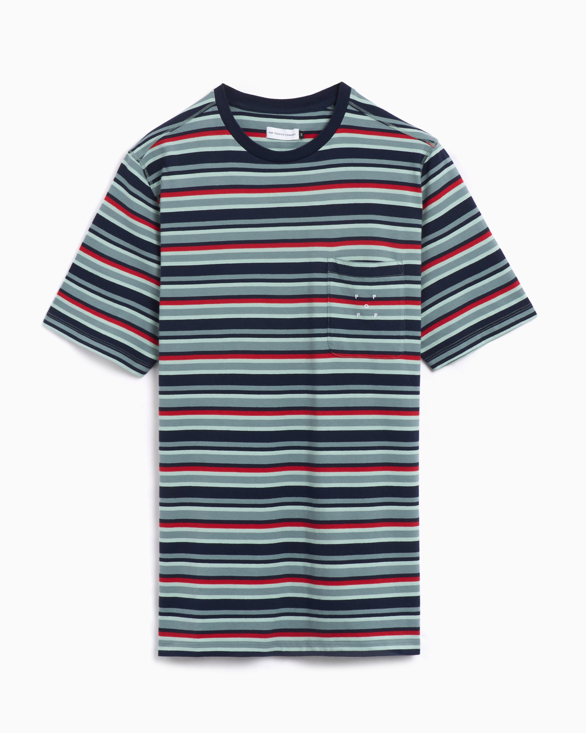 T-Shirts Pop Trading Company Men's Striped Pocket T-Shirt Men's T-Shirt - POPSS25_02-007