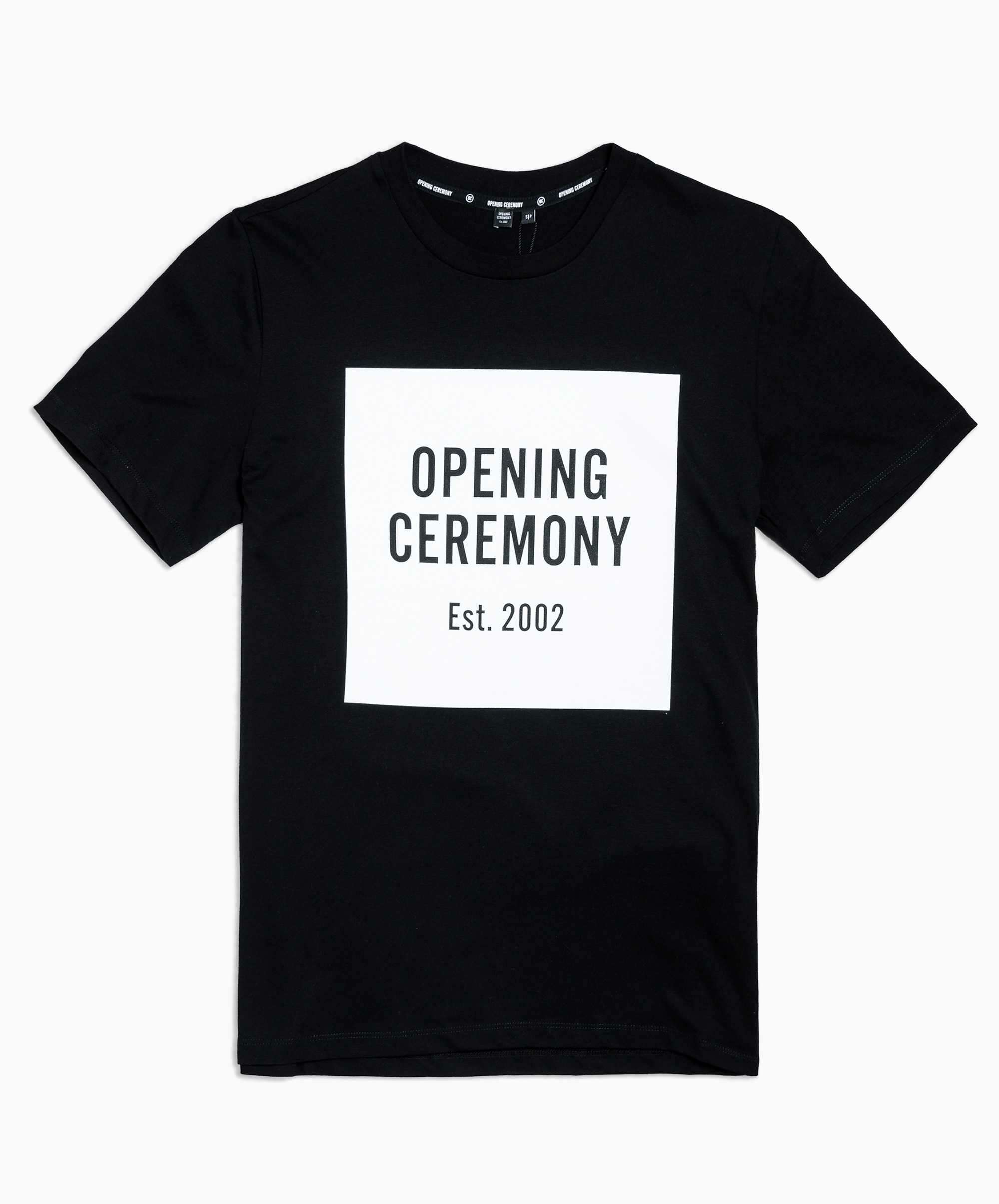 Opening Ceremony OC Box Tee Schwarz |P19TAX22060-0001| Online 