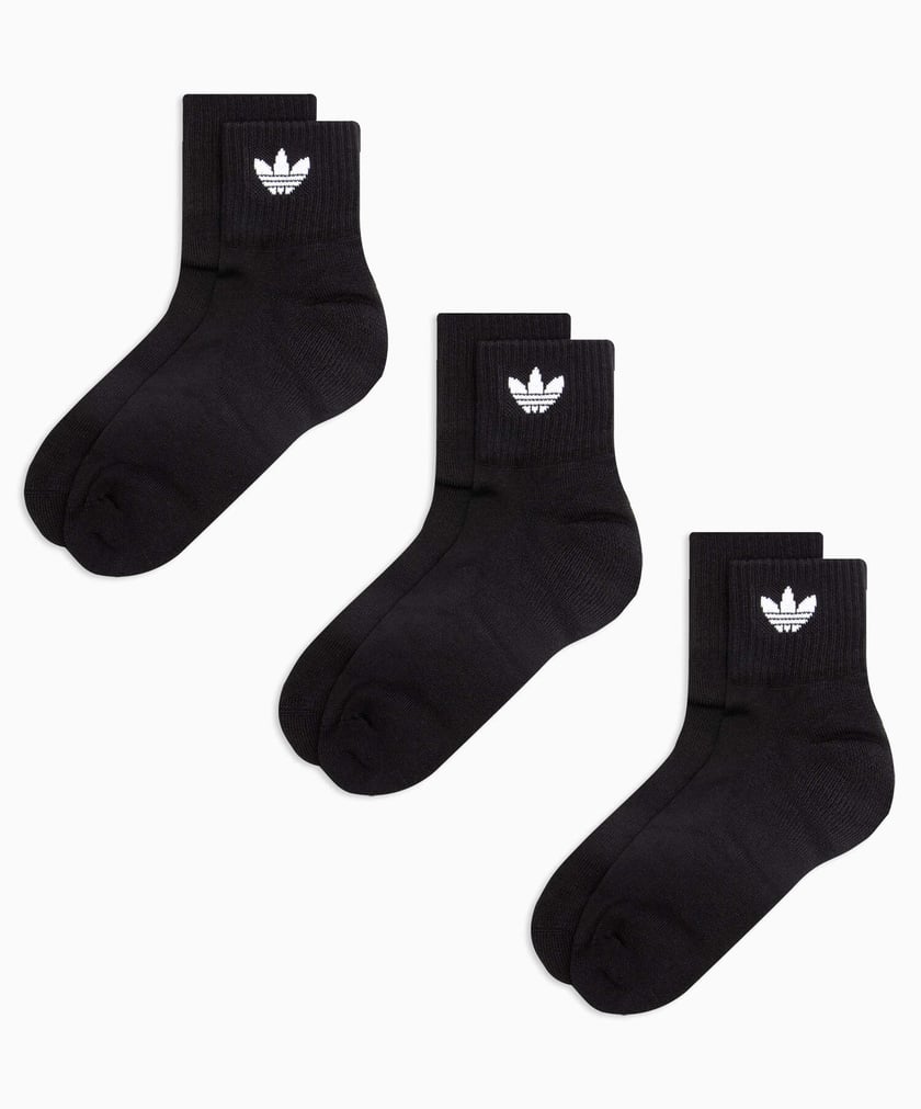 adidas mid cut 3 pack unisex socks fm0643